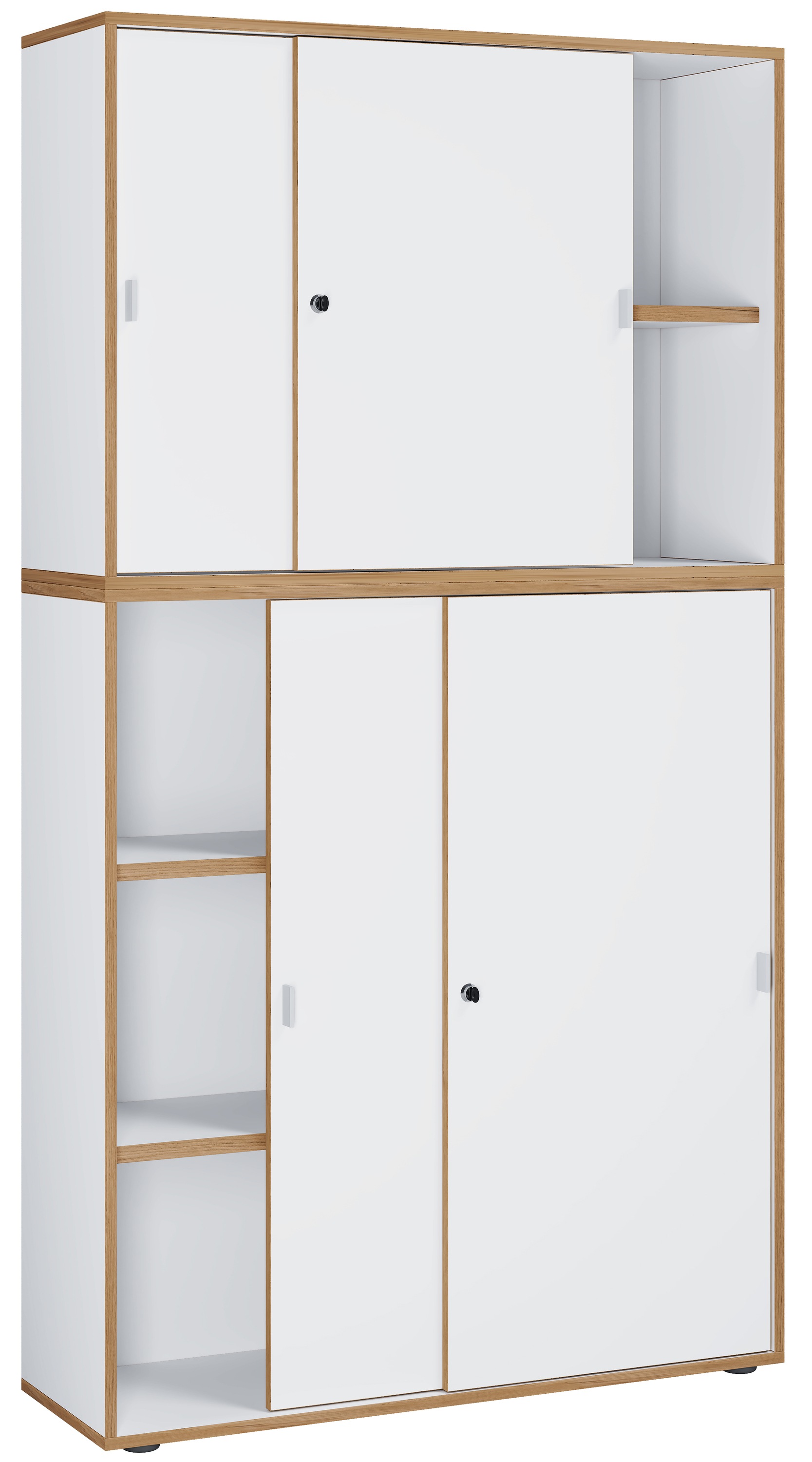 VCM Aktenschrank »Büroschrank Aktenschrank Schiebetüren Salia 5fach« 1 Stk. tlg.