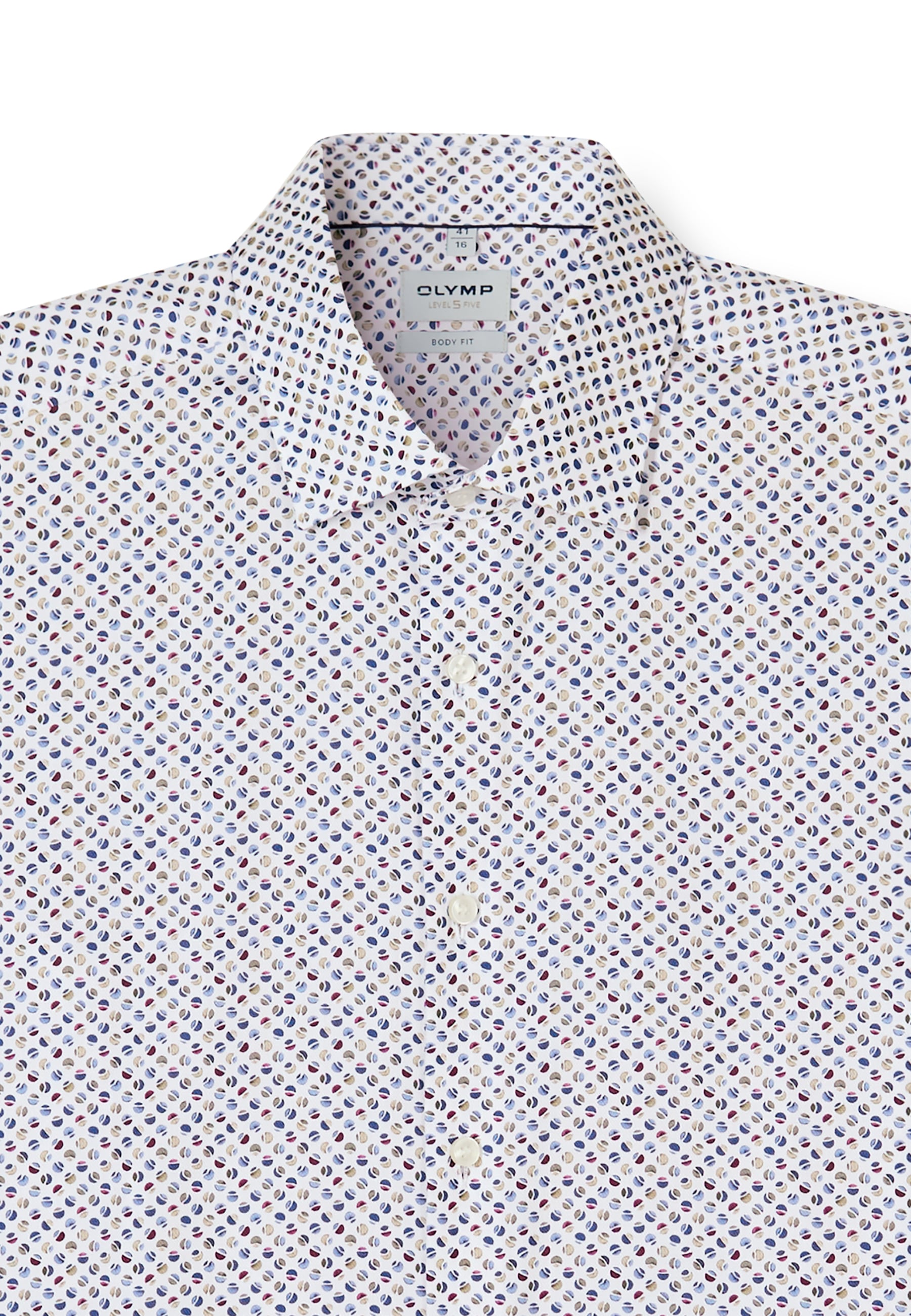 OLYMP Langarmhemd »Level Five« Businesshemd, body fit, New York Kentkragen, gemustert