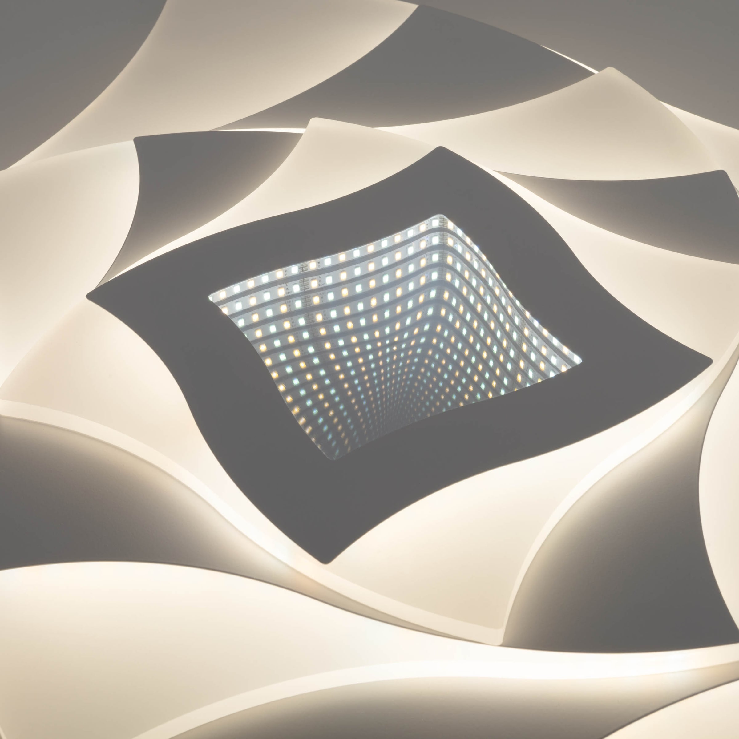 näve »Liora« LED-Modul 1 Stk. warmweiß - kaltweiß 3D-Effekt, CCT, Memory, Nachtlicht, dimmbar per Fernbedienung, weiß