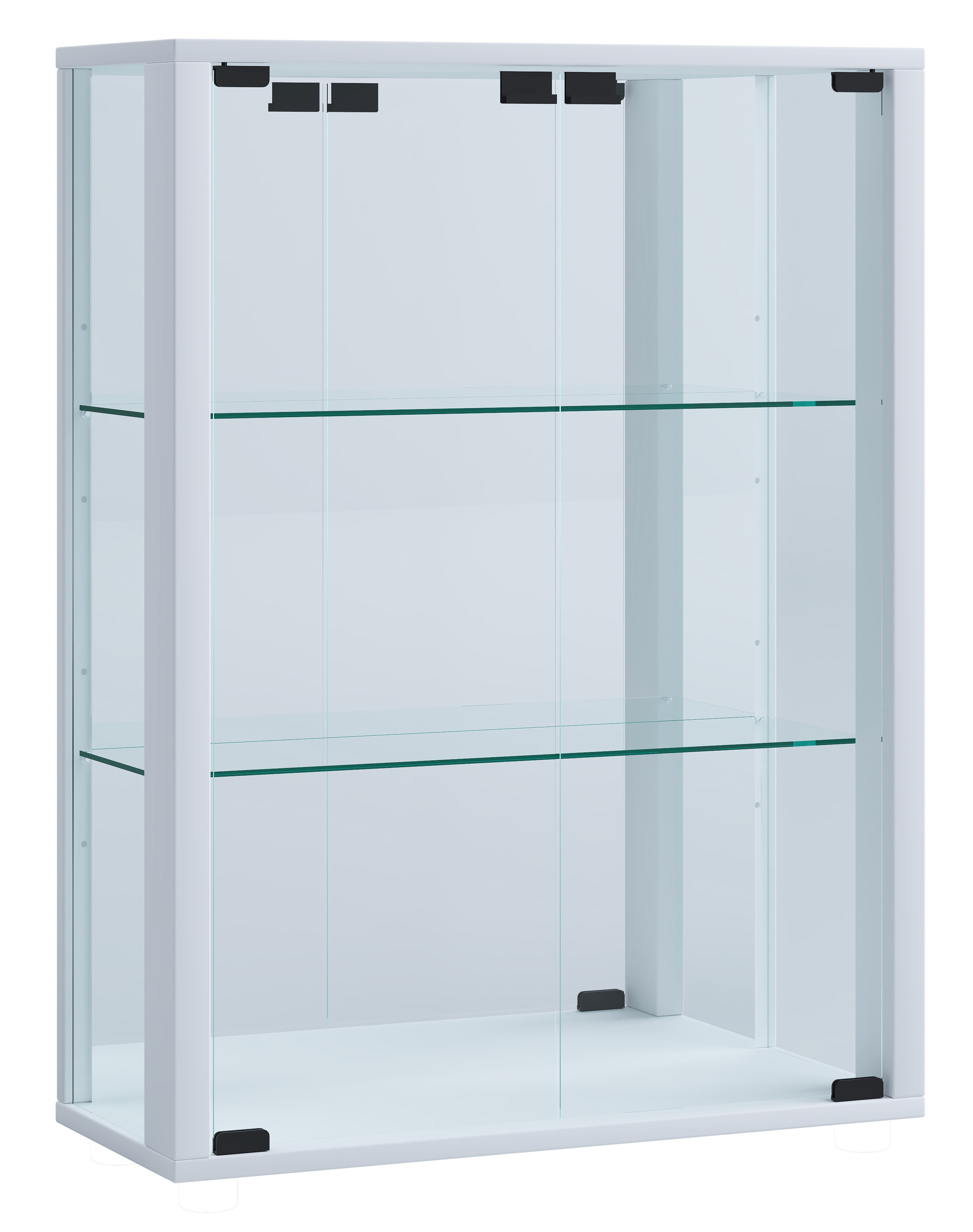 VCM Wandregal »VCM Glasvitrine hängend | Vitrine Glas mit ESG-Sicherheitsglas | Maße ca.  H. 80 x B. 60 x T. 25 cm | Hängevitrine Glas | Modern und platzsparend | Glas Vitrinenschrank -  Udina Spiegel«