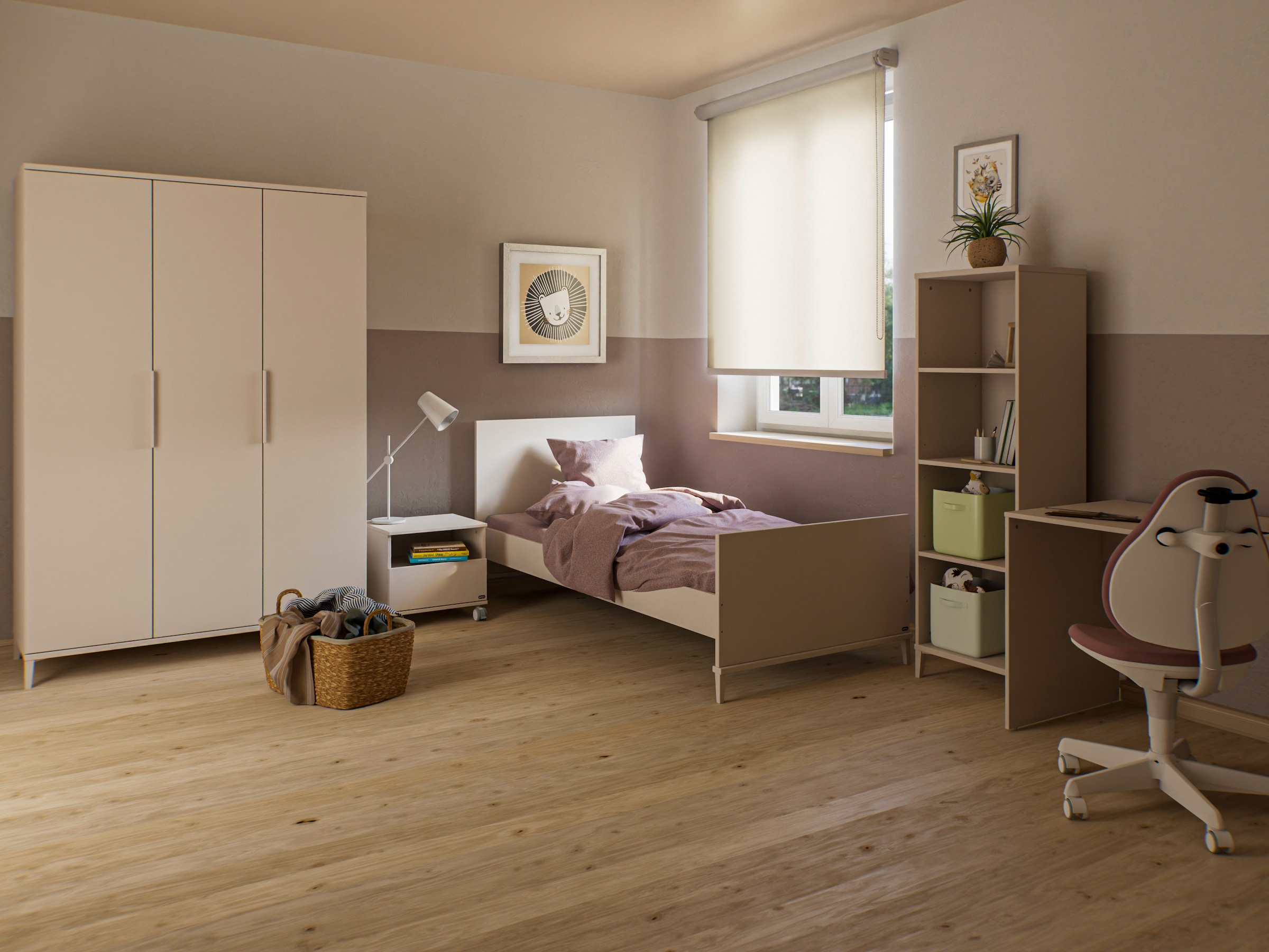 YUNY by PAIDI Kinderbett »SISTER LOU 90x200cm Jugendliege in Beige«, zeitloses und langlebiges Einzelbett, geprüfte Qualität