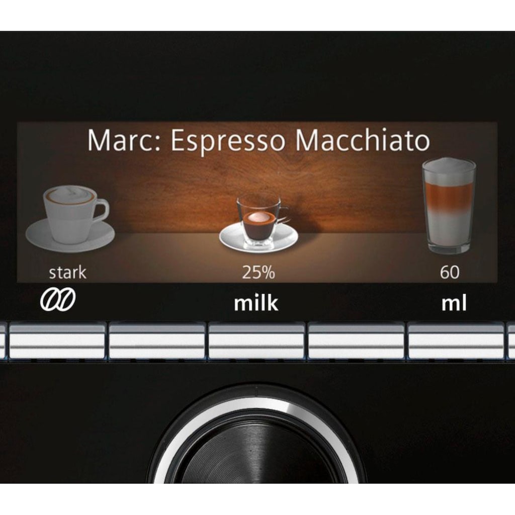 SIEMENS Kaffeevollautomat »EQ.9 s300 TI923509DE«, extra leise, autom. Milchsystem-Reinigung, bis zu 6 Profile