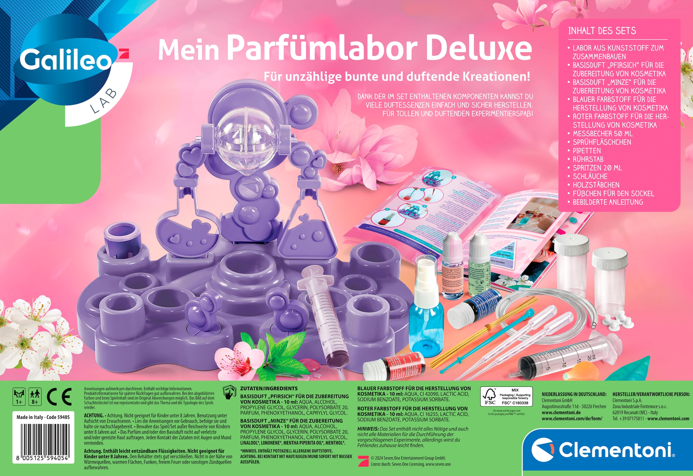 Clementoni® Experimentierkasten »Galileo Lab, Galileo Parfüm Labor Deluxe«, Made in Europe