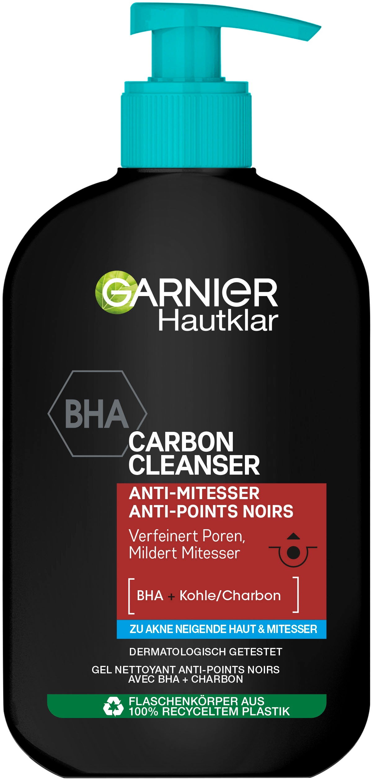 GARNIER Gesichtsreinigungsgel »Garnier Waschgel BHA Carbon Cleanser«, mit hoher Wirkungskraft
