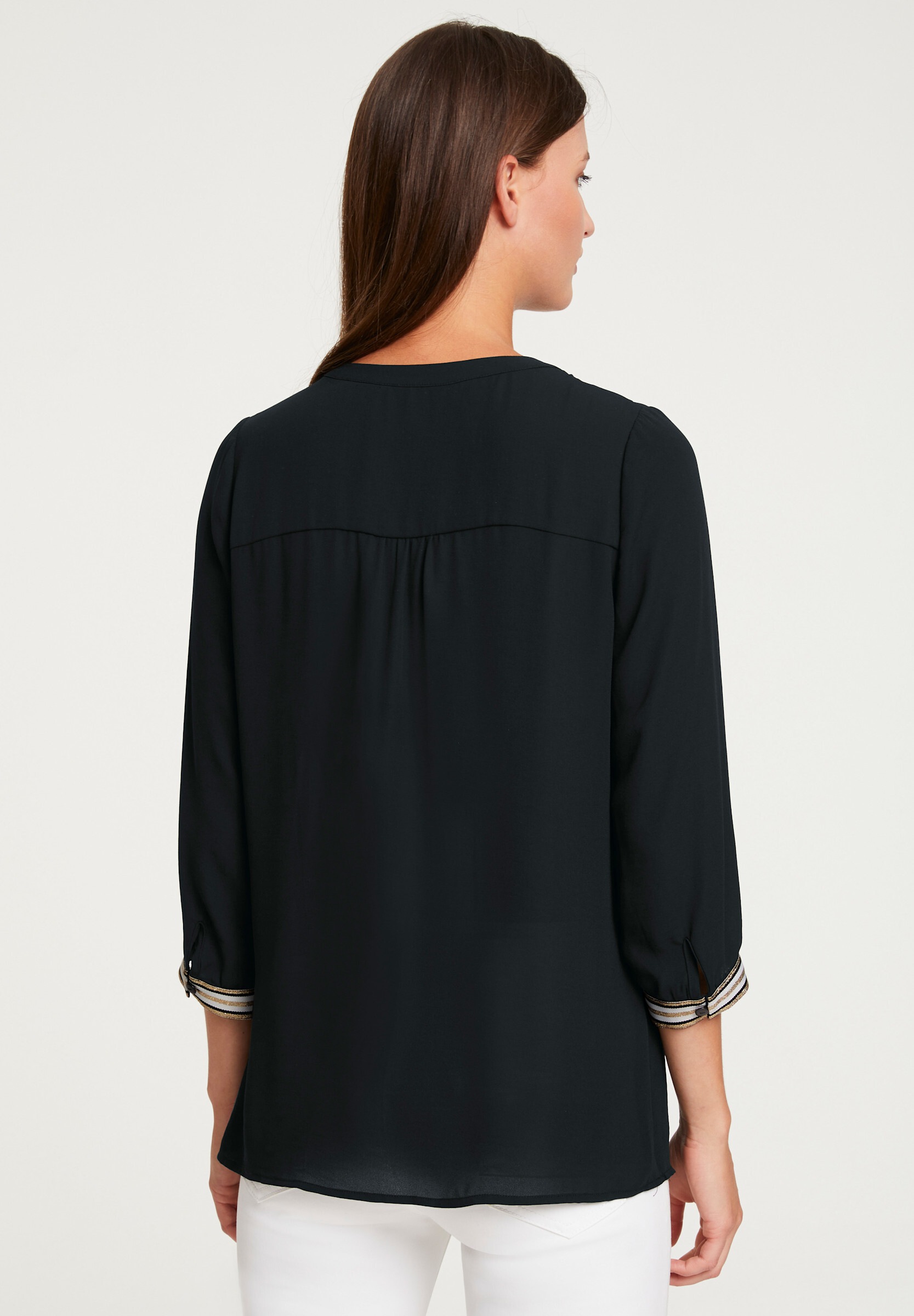 heine Schlupfbluse »Bluse Schlupf-Bluse mit Kontrastblenden«