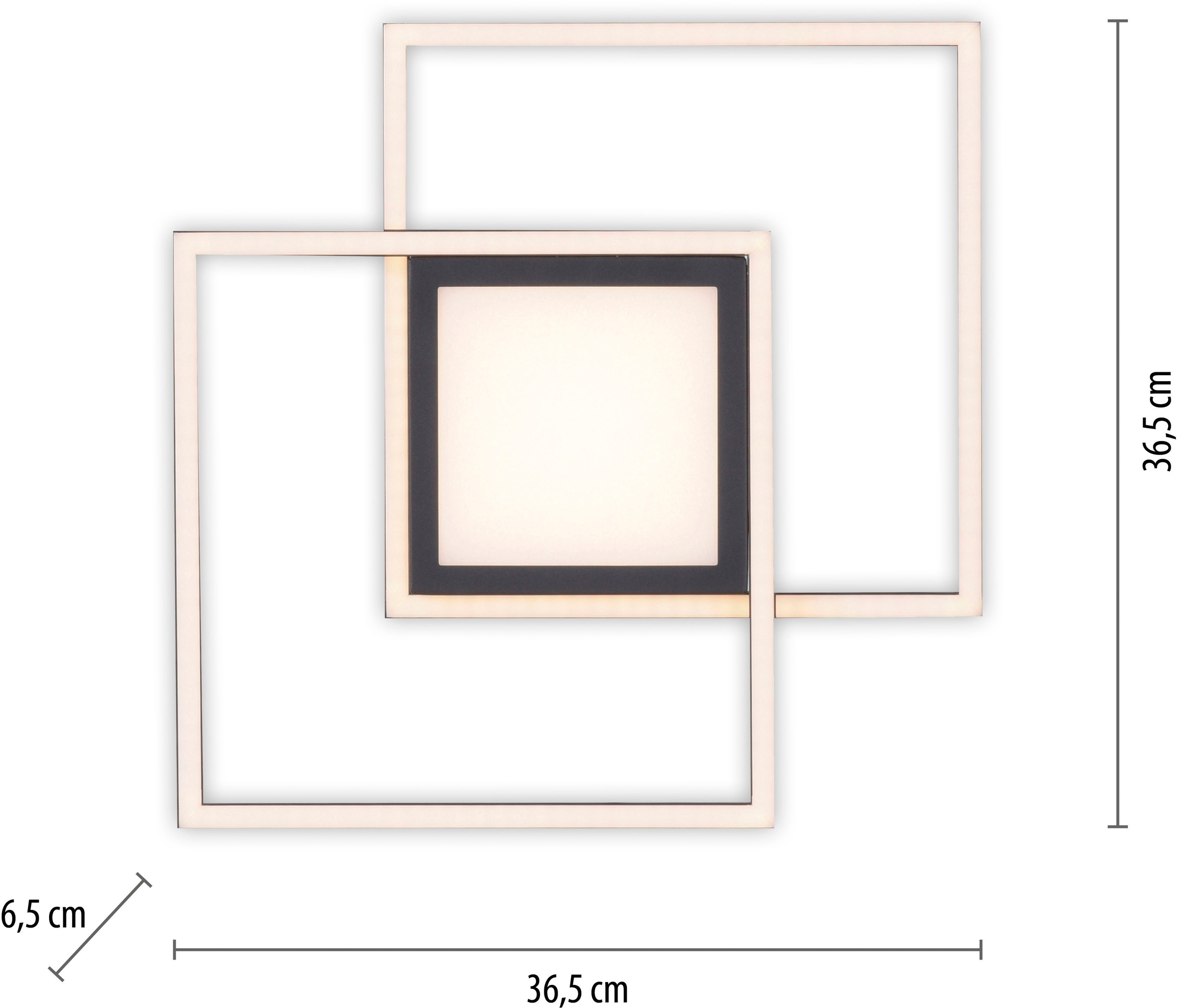 JUST LIGHT Deckenleuchte »ASMIN«, 1 flammig, Leuchtmittel LED-Board | LED fest integriert