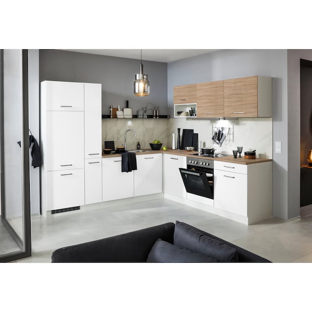 HELD MÖBEL Winkelküche »Visby«, mit E-Geräte, Winkel 240 x 240cm inkl.  Kühlschrank u. Geschirrspüler bequem bestellen