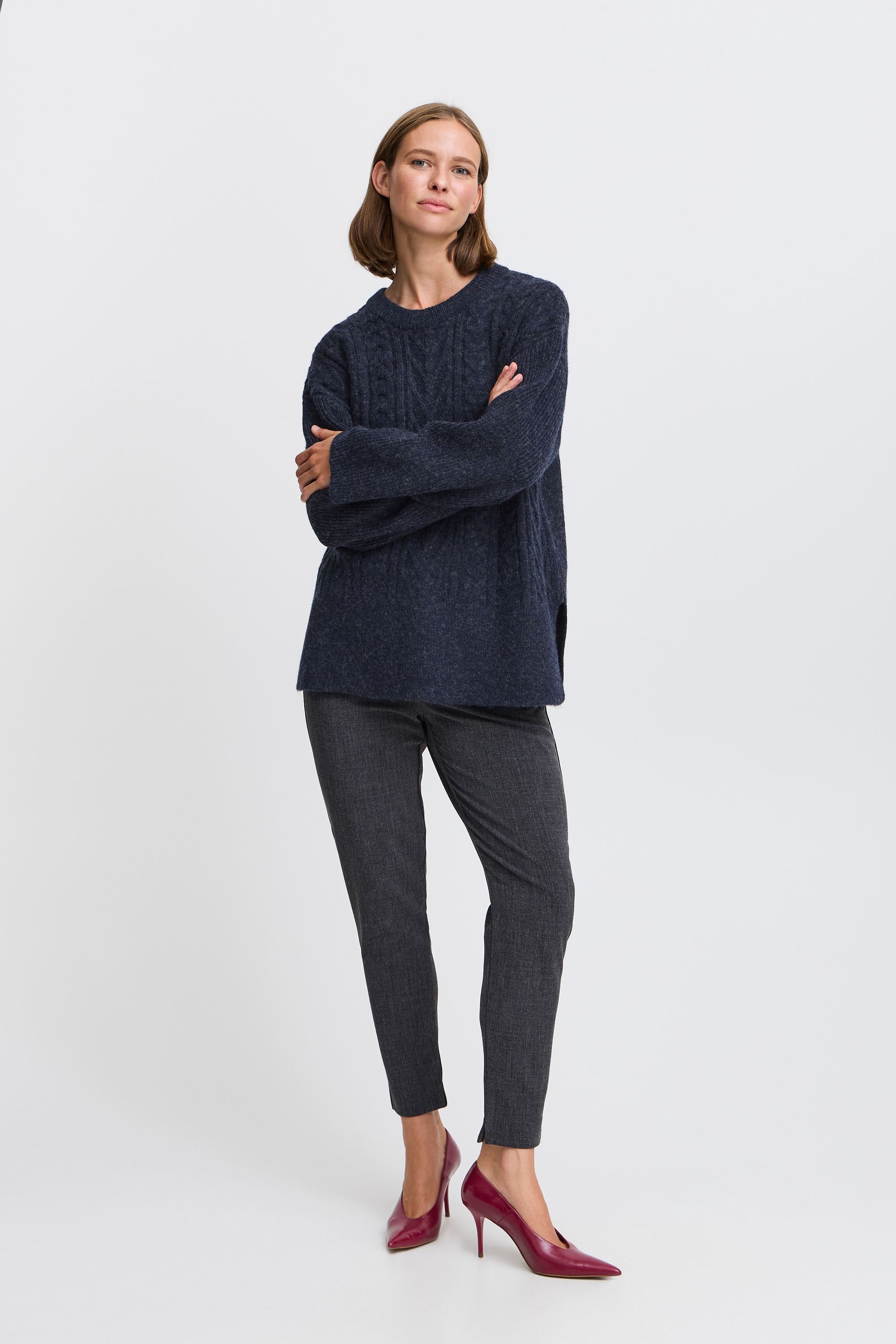 b.young Strickfleece-Pullover »Strickpullover BYNELLO ONECK JUMPER -«
