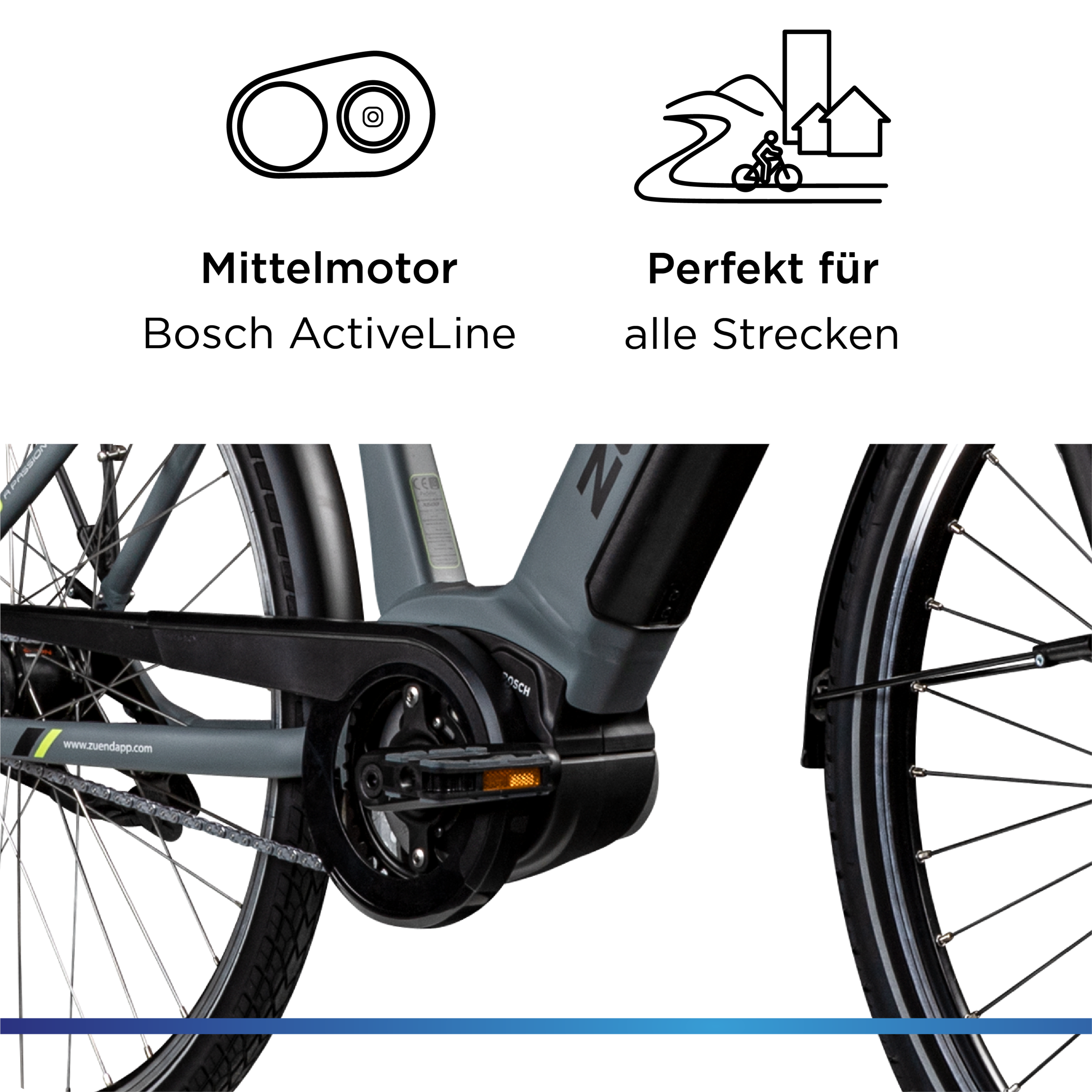 Zündapp »X600 - Bosch Mittelmotor« 7 Gang Shimano Nexus Schaltwerk Nabenschaltung Mittelmotor 250 W Pedelec, Elektrofahrrad für Damen u. Herren