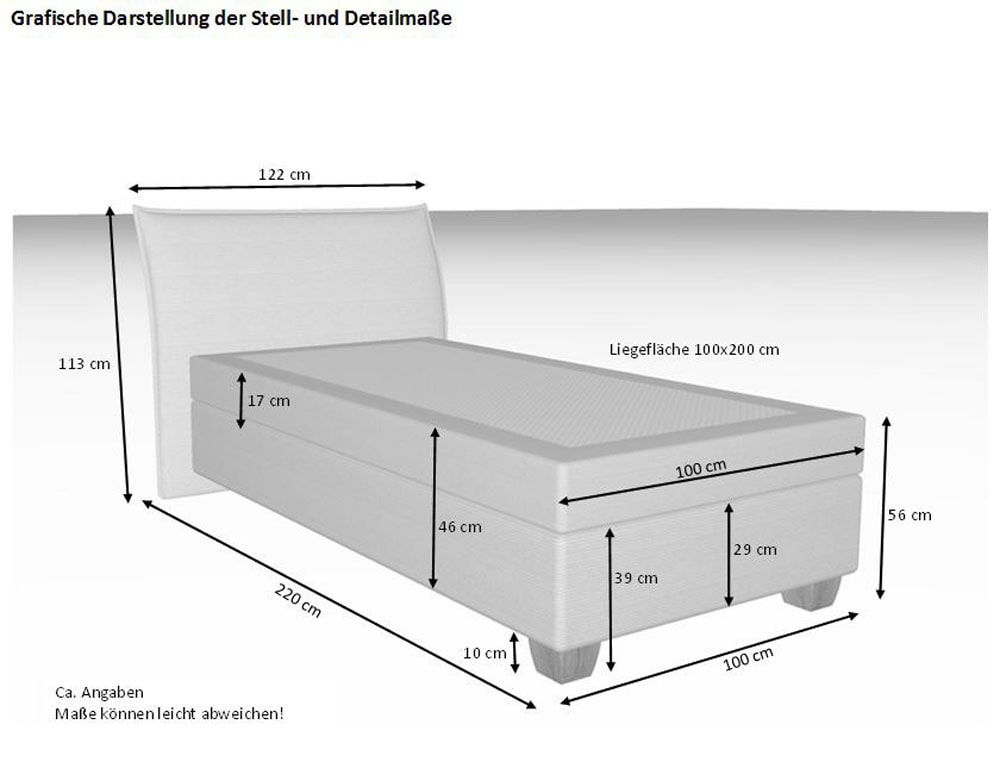 hapo Boxspringbett »Helsinki in verschiedenen Breiten und Härtegraden erhältlich« Bett mit samtartigem Stoff bezogen, inkl. Topper