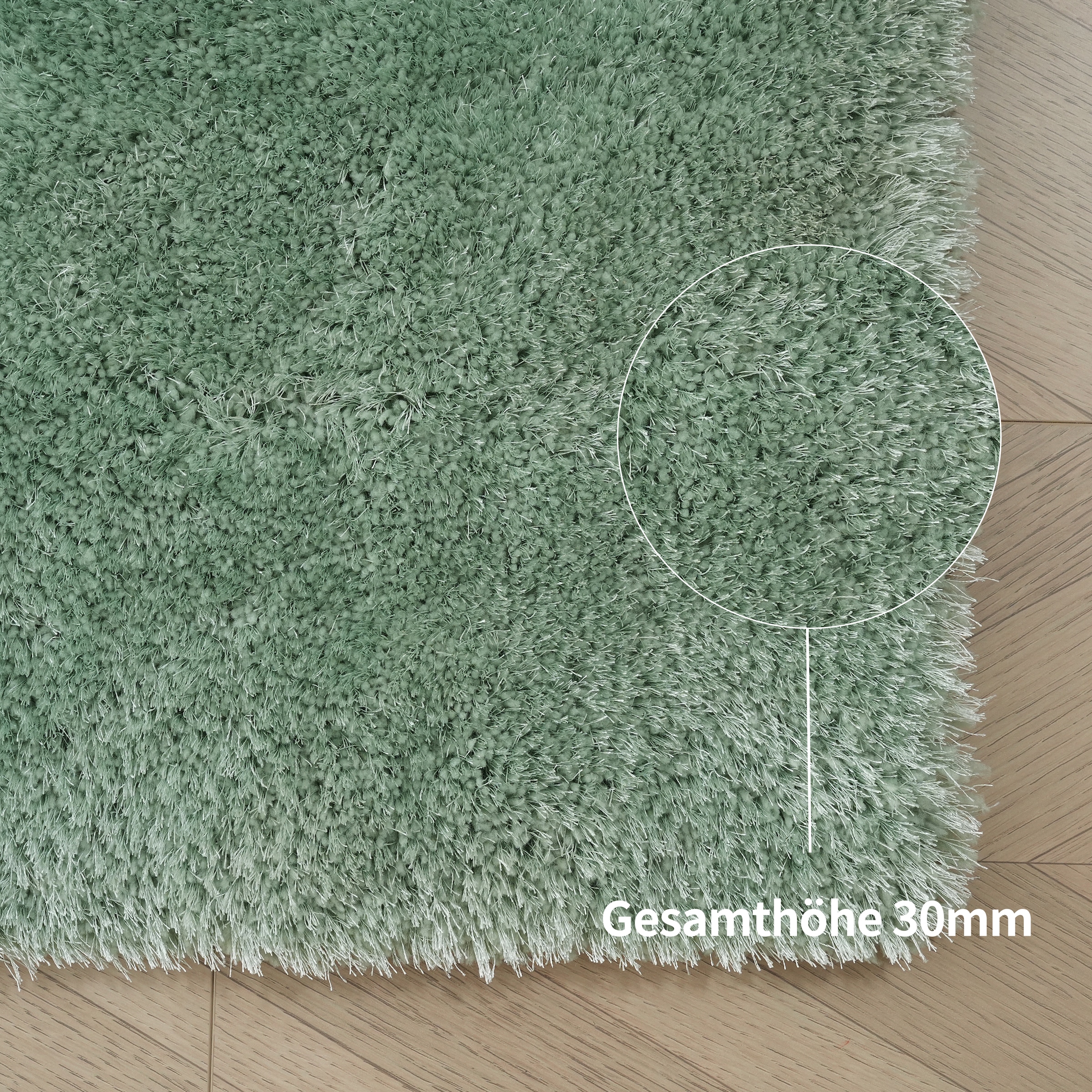 Bruno Banani Teppich »Dana Teppich, besonders weich und kuschelig, Kundenliebling«, rechteckig, 30 mm Höhe, uni, Mikrofaser Teppiche, Wohnzimmer, Schlafzimmer, Esszimmer