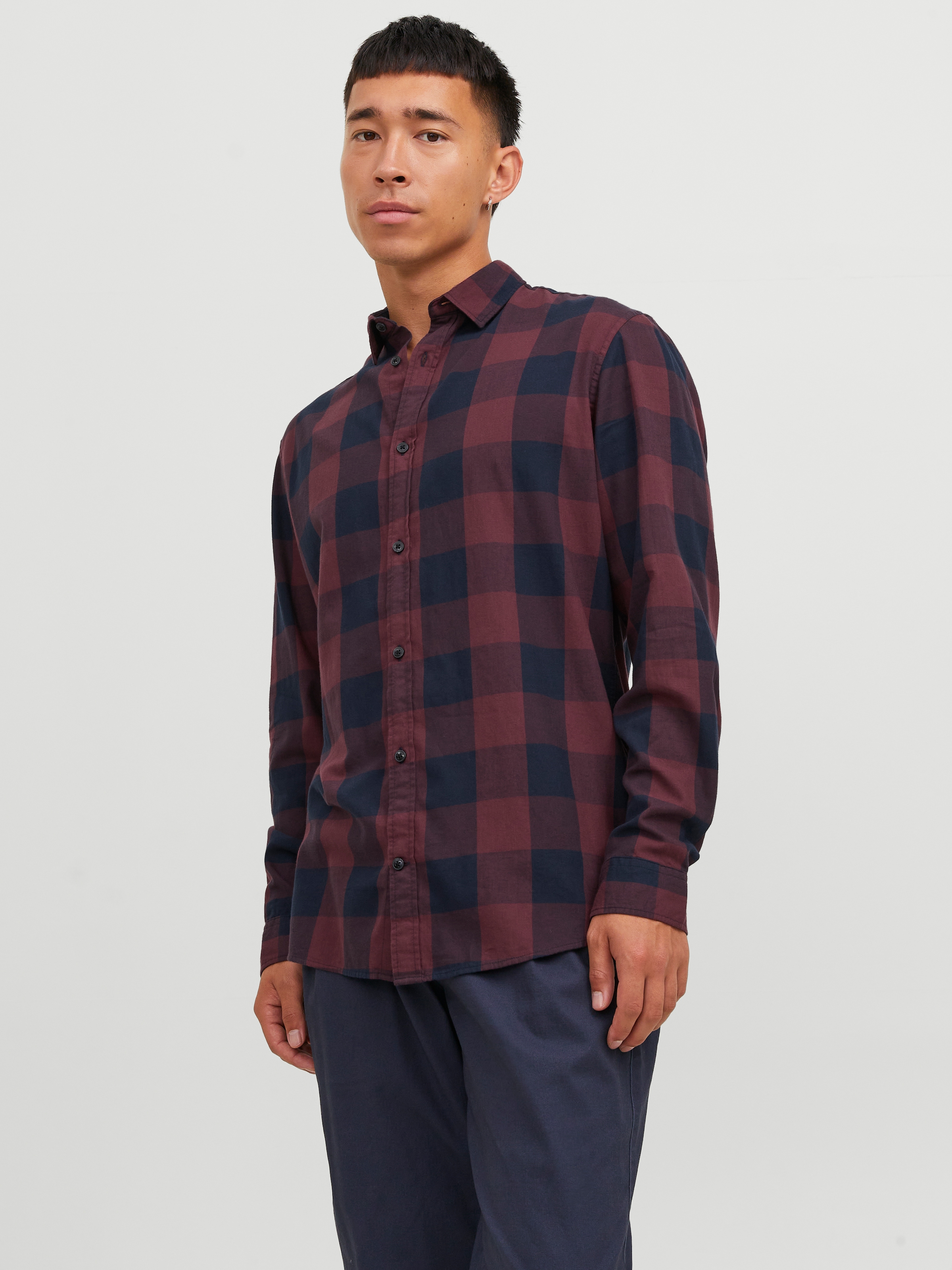 Jack & Jones Karohemd »JJ JJEGINGHAM TWILL SHIRT L/«