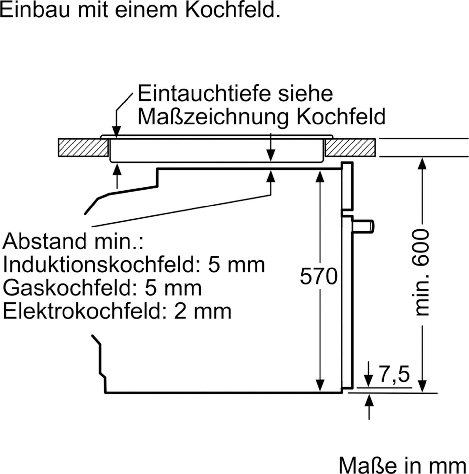 SIEMENS Elektro-Herd-Set iQ300 »HE213ABS0«, mit Teleskopauszug nachrüstbar