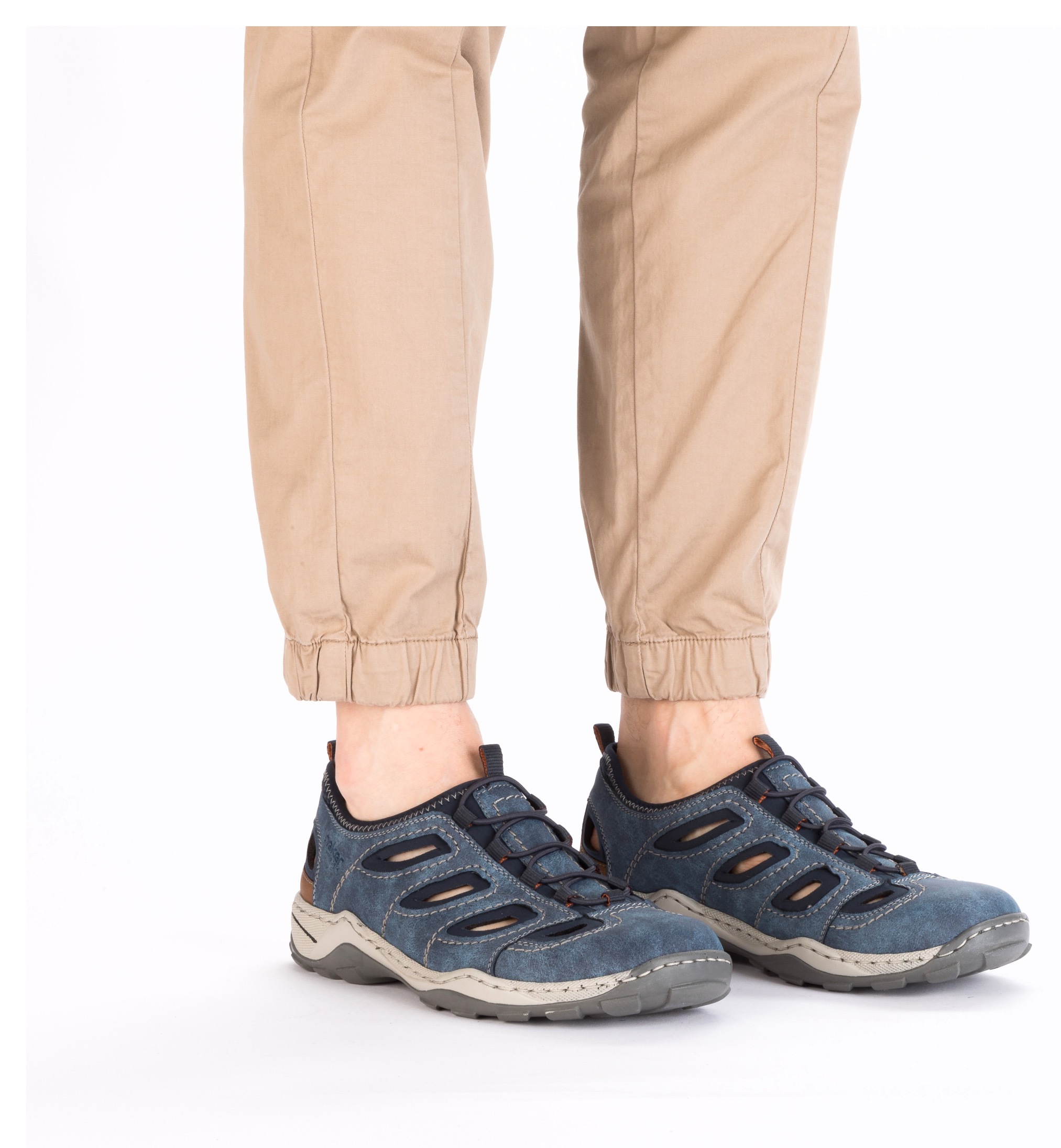 Rieker Slipper  Trekking Schuh, Sandale, Sommerschuh mit praktischem Gummizug