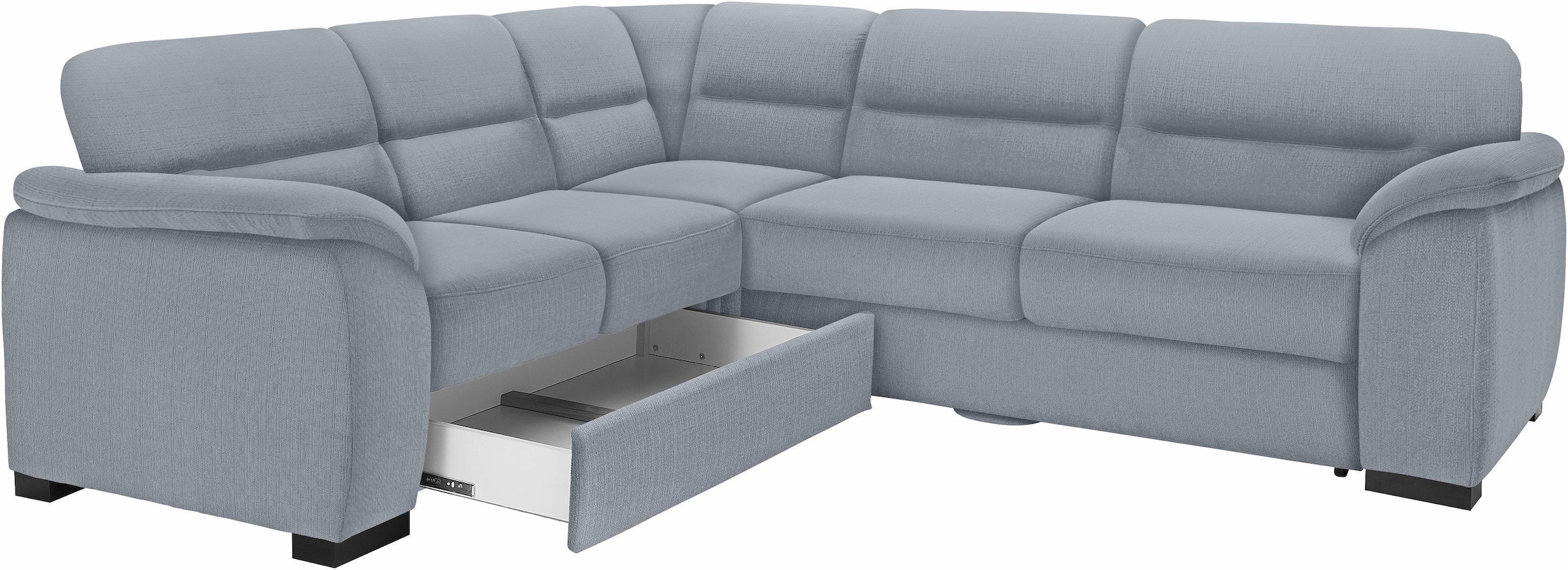 sit&more Ecksofa »Montego L-Form«, wahlweise mit Bettfunktion und Schubkasten