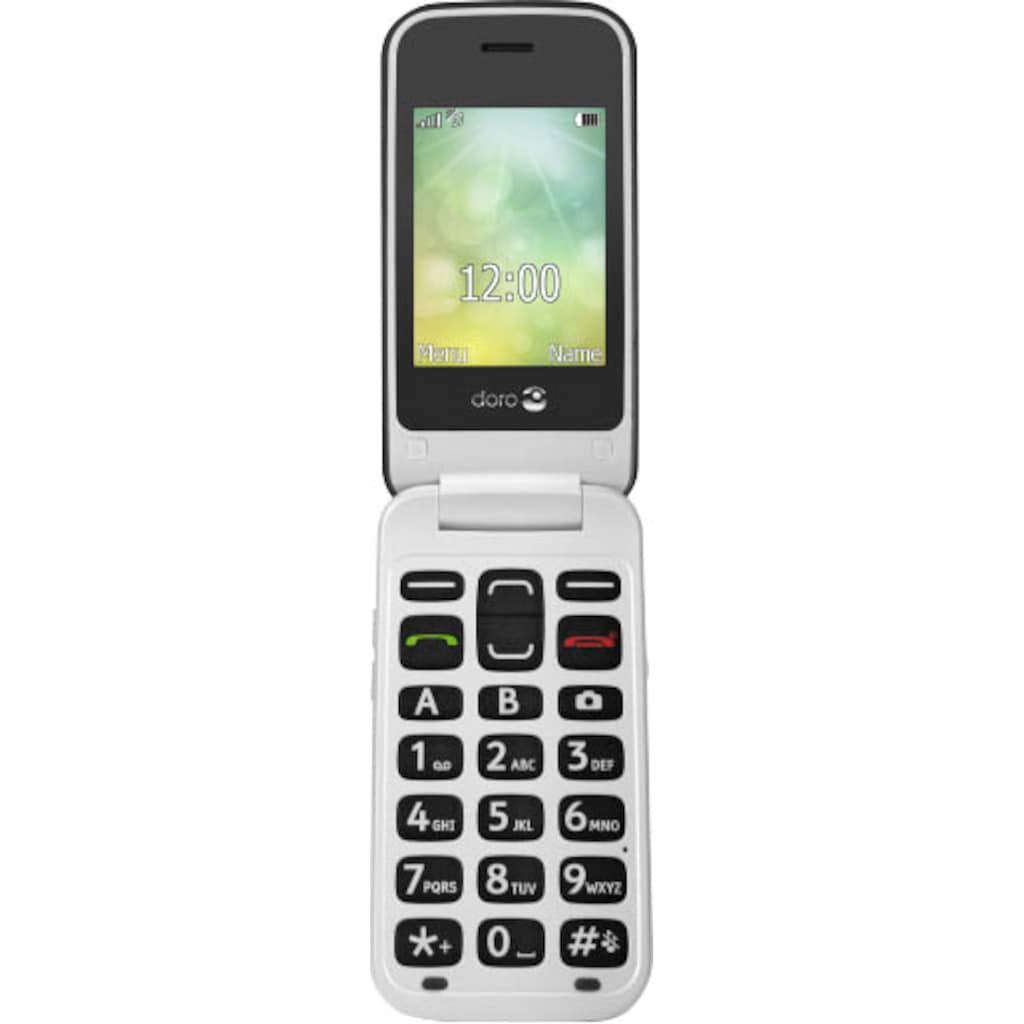 Doro Klapphandy »2424«, anthrazit, 6,1 cm/2,4 Zoll, 3 MP Kamera