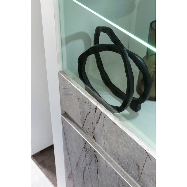 Home affaire Vitrine »Stone Marble«, mit einem edlen Marmor-Optik Dekor,  Breite 95 cm auf Rechnung kaufen