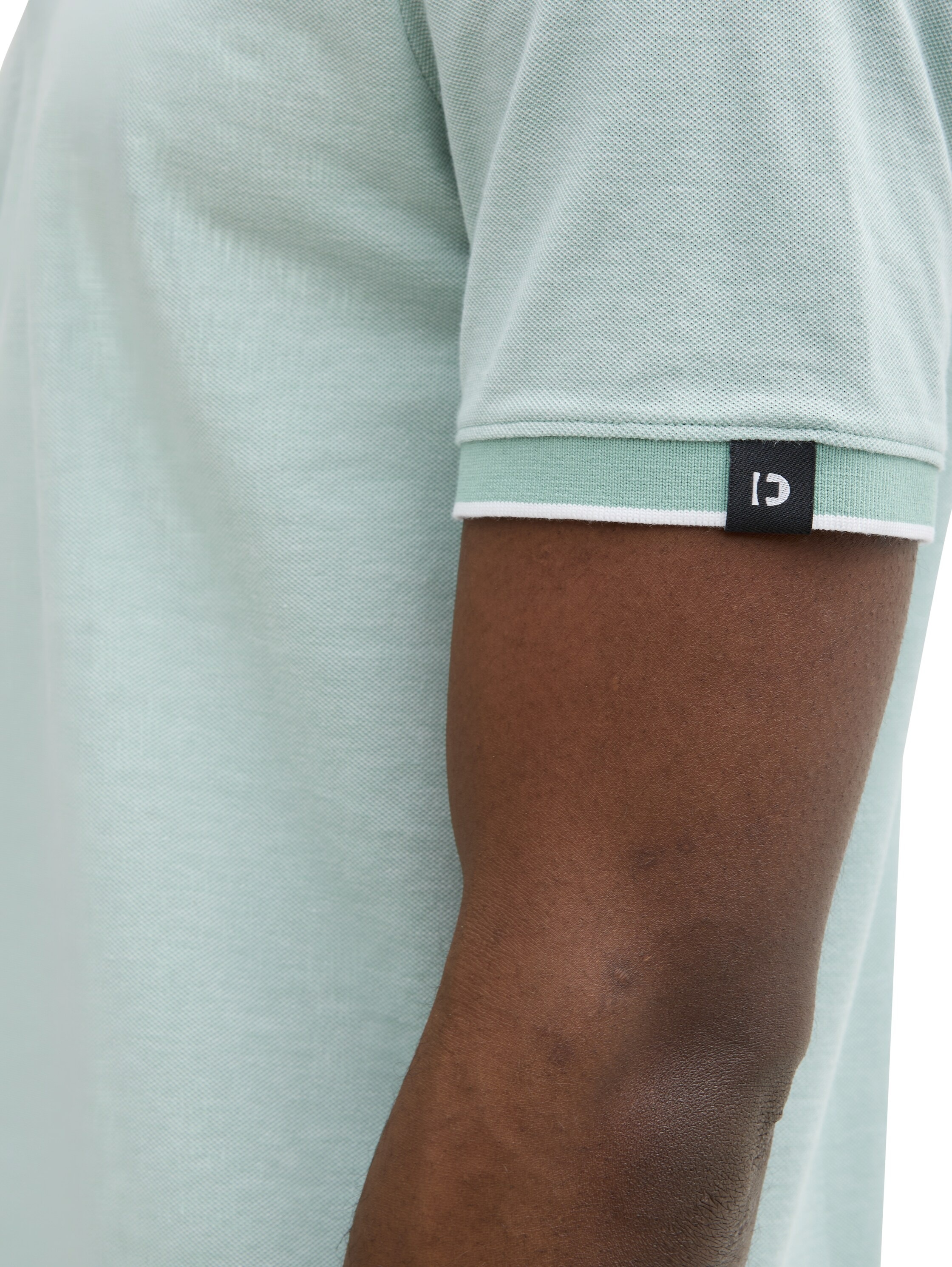 TOM TAILOR Denim Poloshirt, mit Kontrastdetails