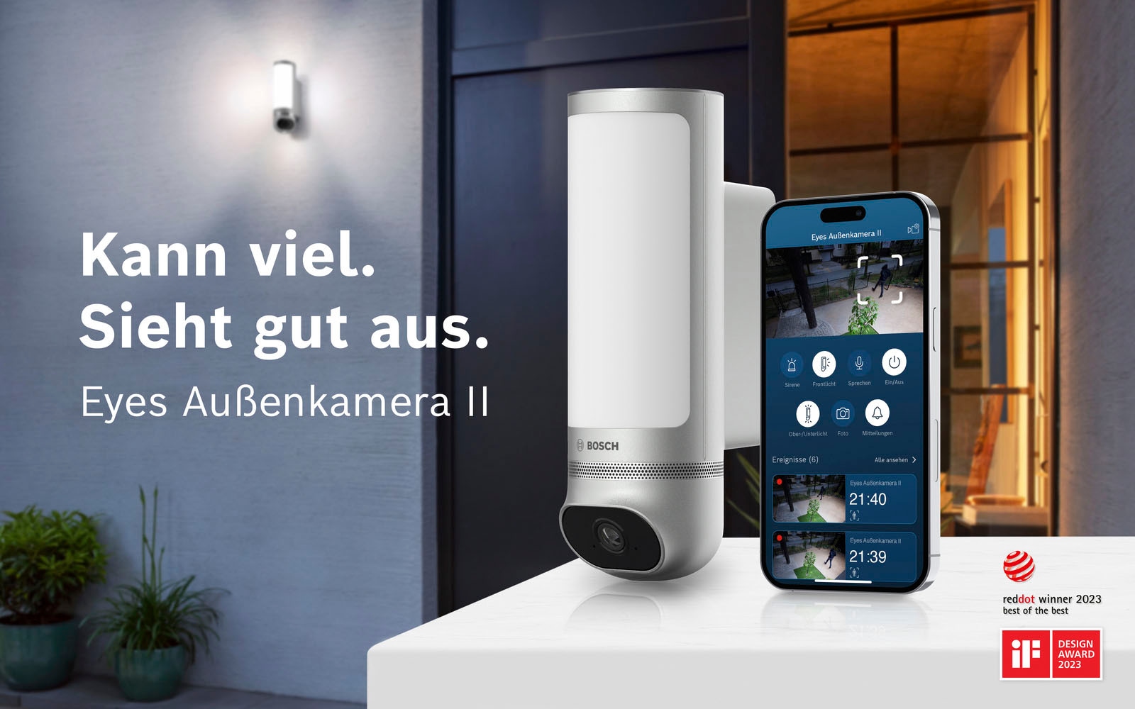 BOSCH Smart Home Kamera »Smart Home Eyes II«, Außenbereich