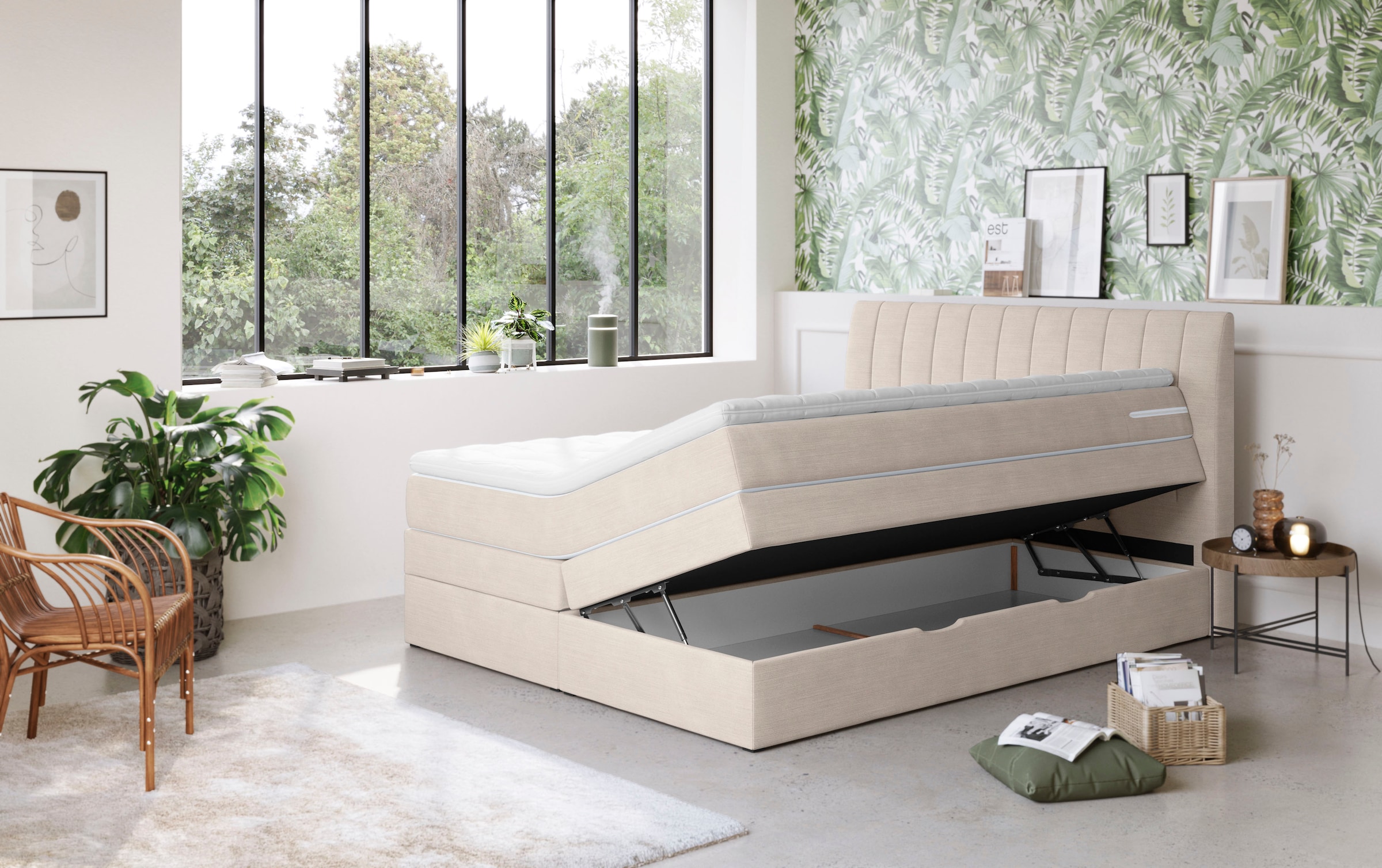COTTA Boxspringbett »Shark inkl. Bettkasten und Topper«, erhältlich in den Breiten 140x200cm, 160x200cm und 180x200cm