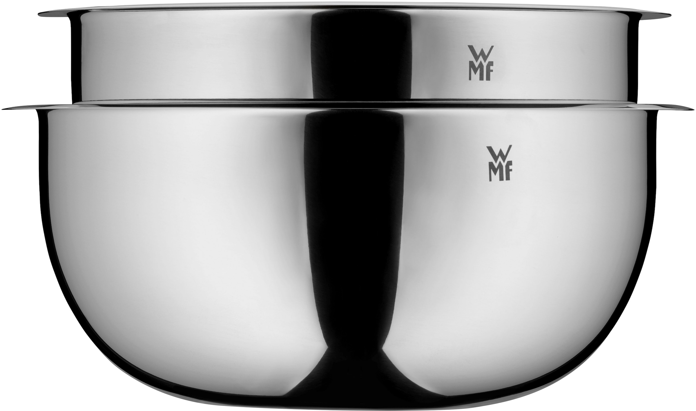 WMF Schüssel »Gourmet«, 2 tlg., aus Edelstahl 18/10, 360° Schüttrand, tropffreies Ausgießen, vielseitig, stapelbar