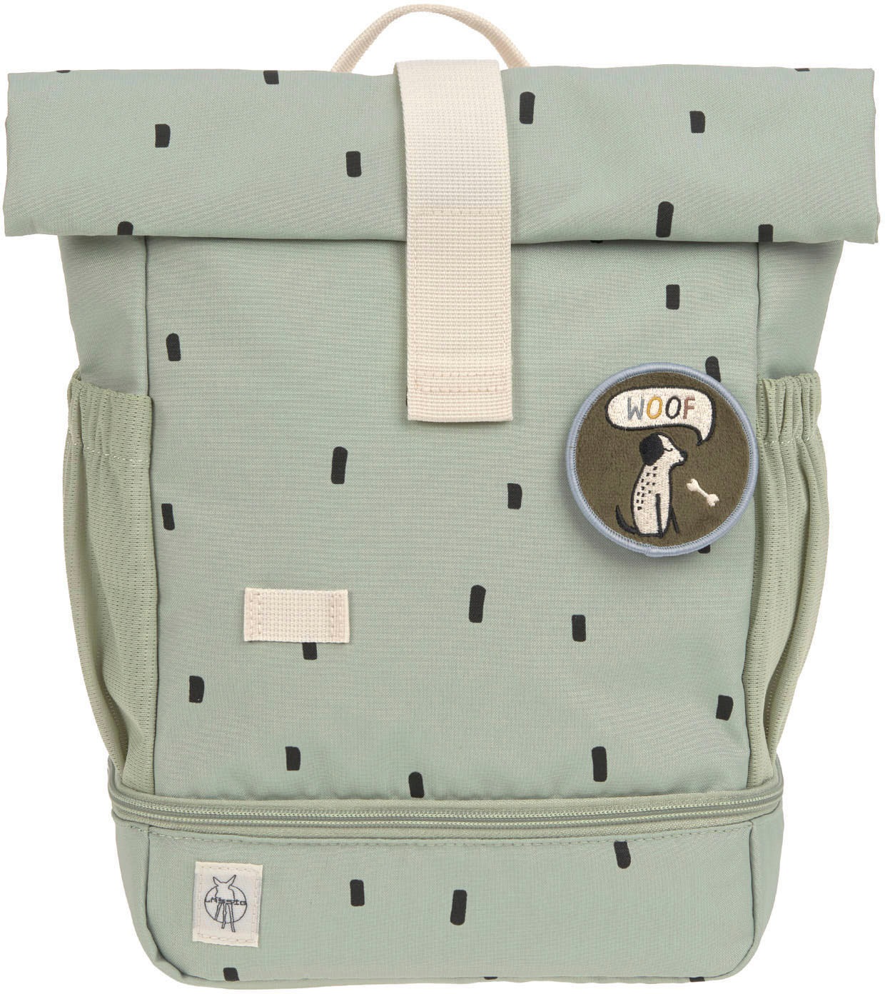 LÄSSIG Kinderrucksack »Happy Prints, Mini Rolltop, Light Olive«, Reflektoren