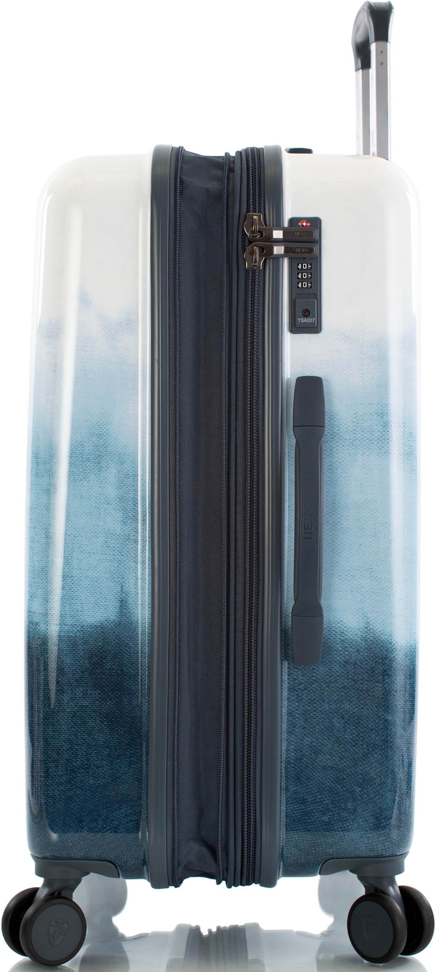 Heys Hartschalen-Trolley »Tie-Dye blau, 66 cm«, 4 Rollen, Heys x Joachim Llambi Hartschalen-Koffer Volumenerweiterung