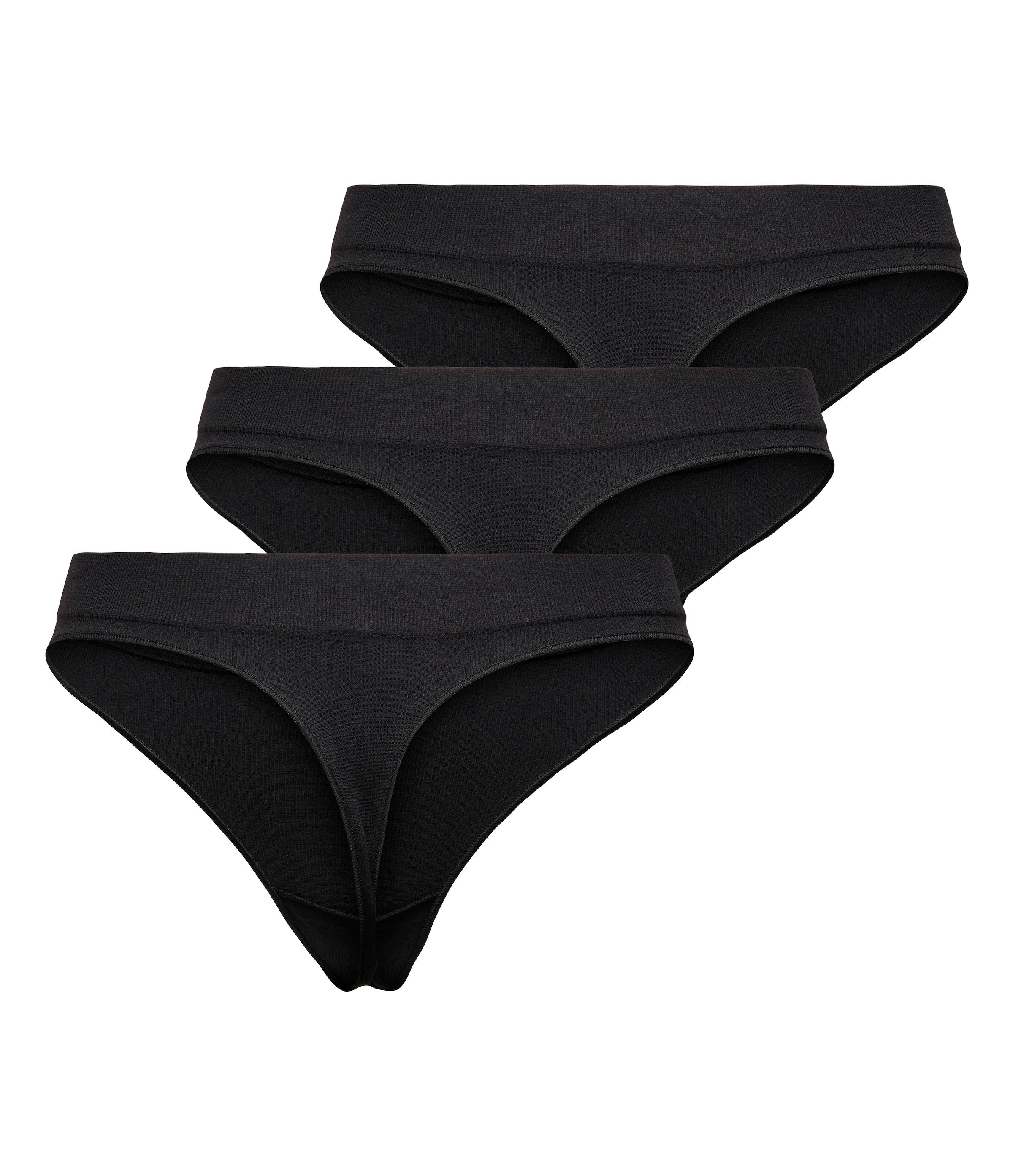 ONLY T-String »ONLVICKY RIB S-LESS THONG 3-PK NOOS«, (Packung, 3 St.)
