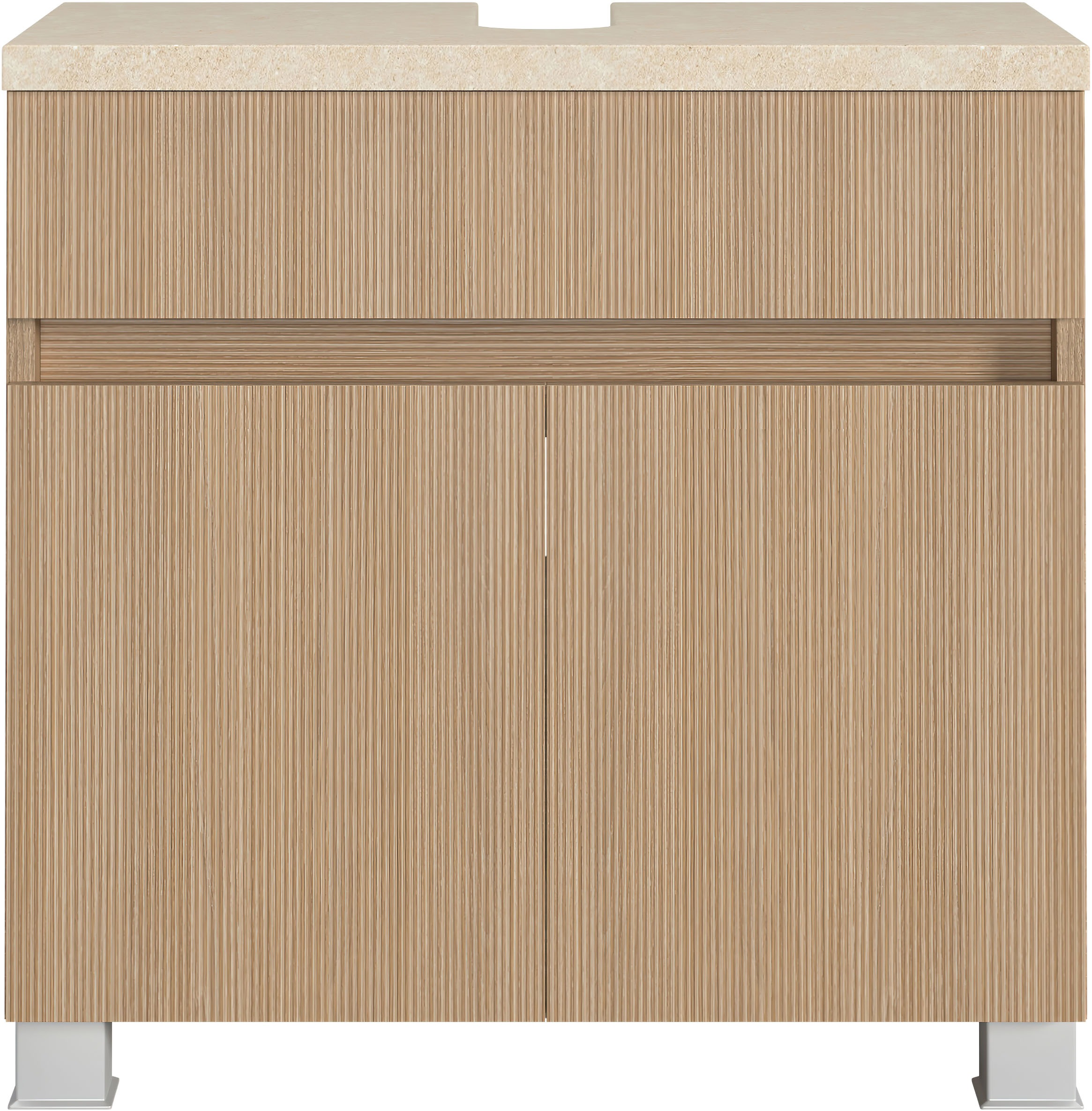 welltime Badmöbel-Set »Eixo«, Set 90 cm breit, Badmöbel mit LED-Beleuchtung