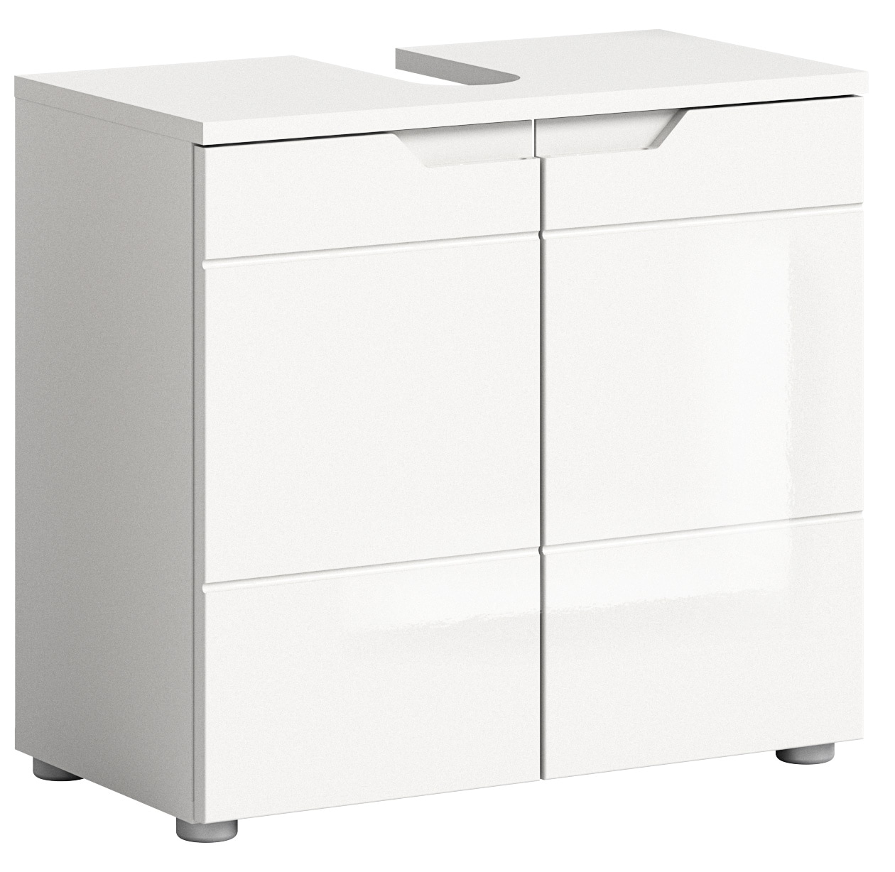 INOSIGN Waschbeckenunterschrank "CAPRI, Breite 63 cm, mit Siphonausschnitt, 2 Türen & 1 Einlegeboden" WBU, Unterschrank, Badschrank, Badunterschrank, Waschbeckenschrank