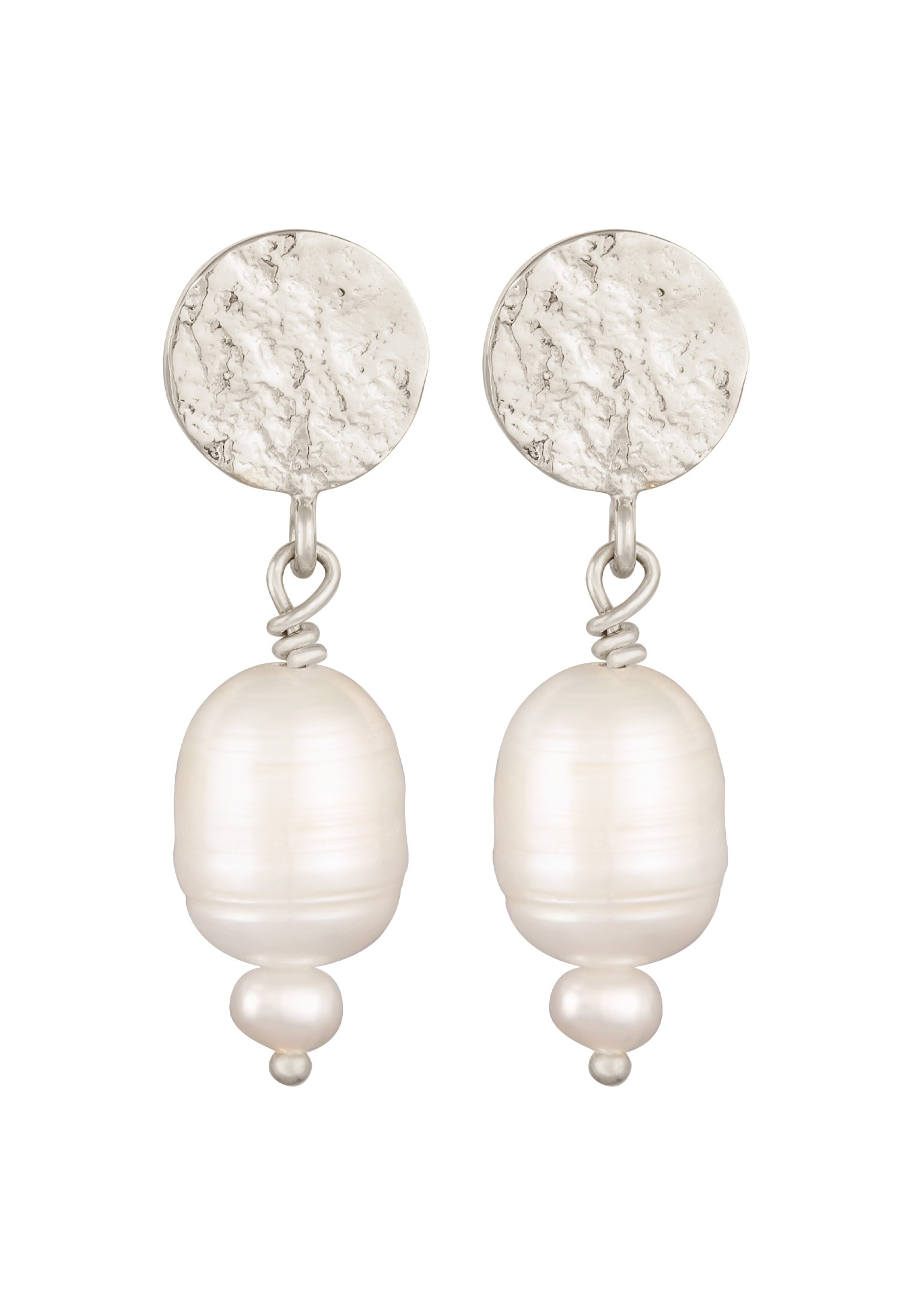 Elli Premium Paar Ohrstecker »Ohrringe Süßwasserperlen Barock 925 Silber vergoldet«