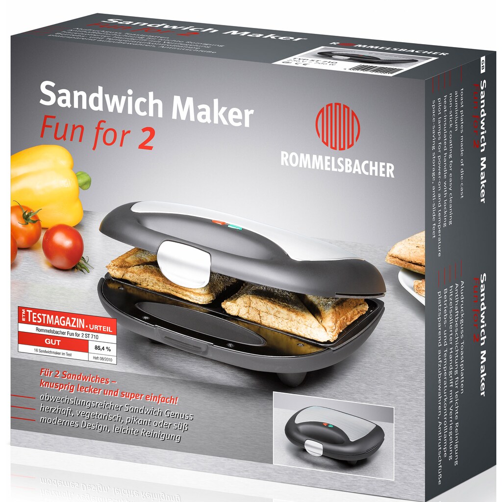 Rommelsbacher Sandwichmaker »ST 710«, 700 W