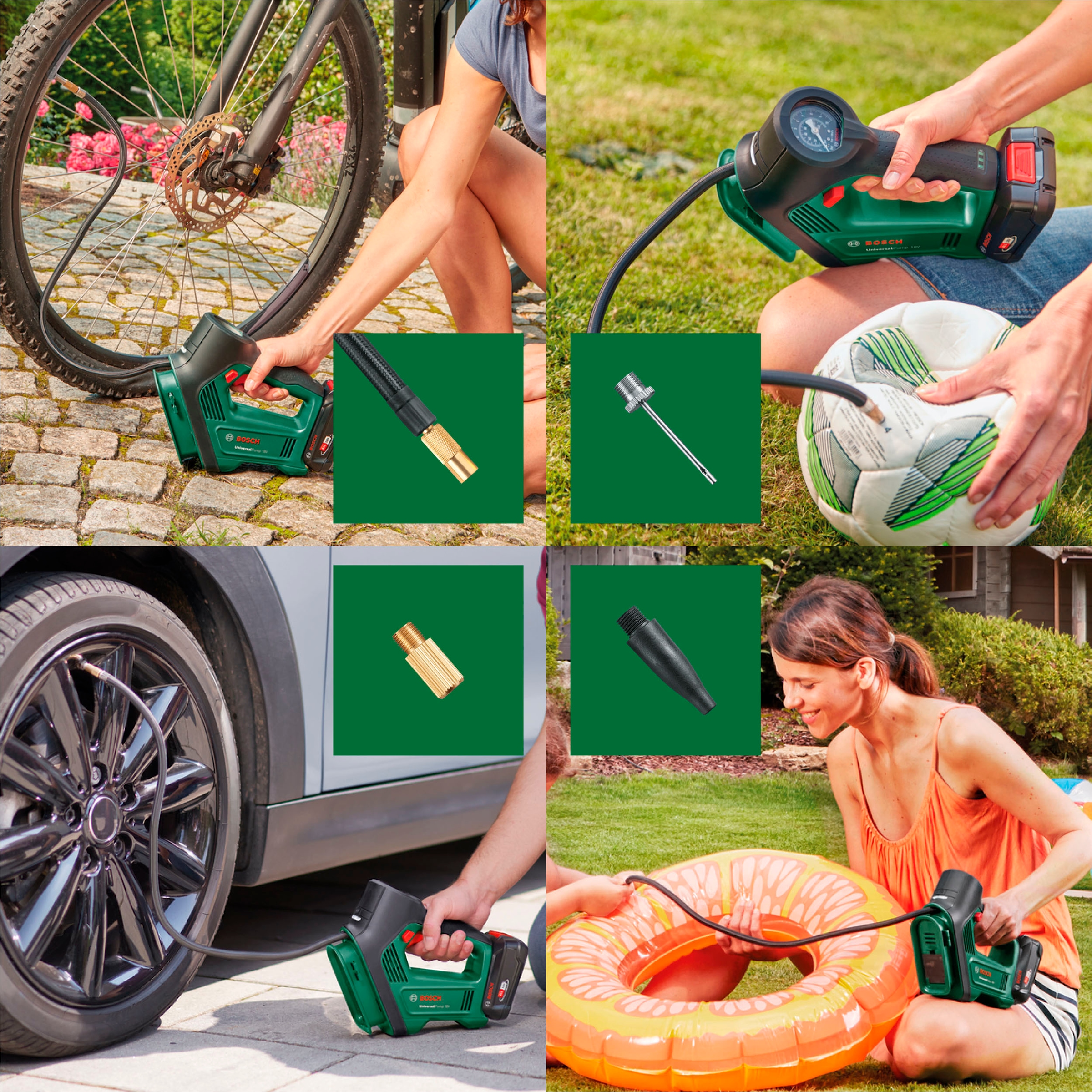 Bosch Home & Garden Akku-Handkompressor »Power for ALL 18V Akku-System Druckluftpumpe »UniversalPump 18V««, Power for ALL 18V Akku-System, ohne Akku und Ladegerät