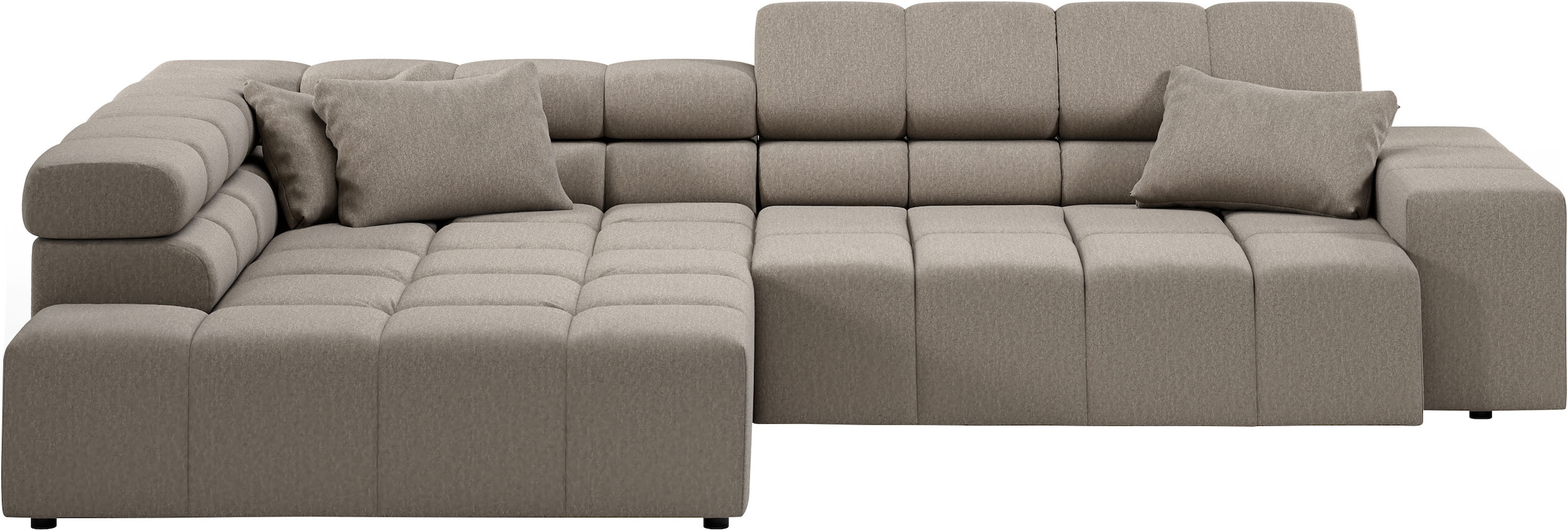 INOSIGN Ecksofa »Ancona incl. Kopfteilverstellung, Breite 319cm, L-Form«, wahlweise motorische Sitztiefenverstellung, auch in Cord + Easy Care