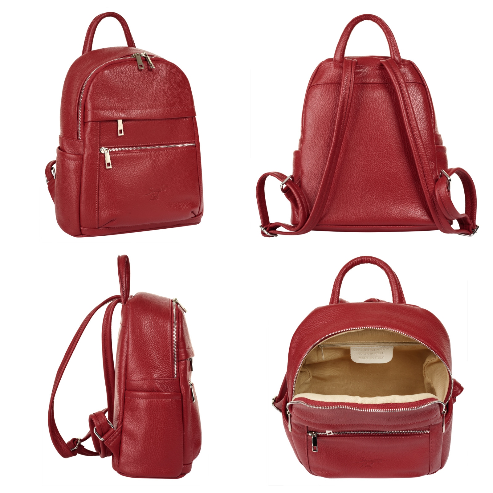 Samantha Look Cityrucksack, echt Leder, Made in Italy