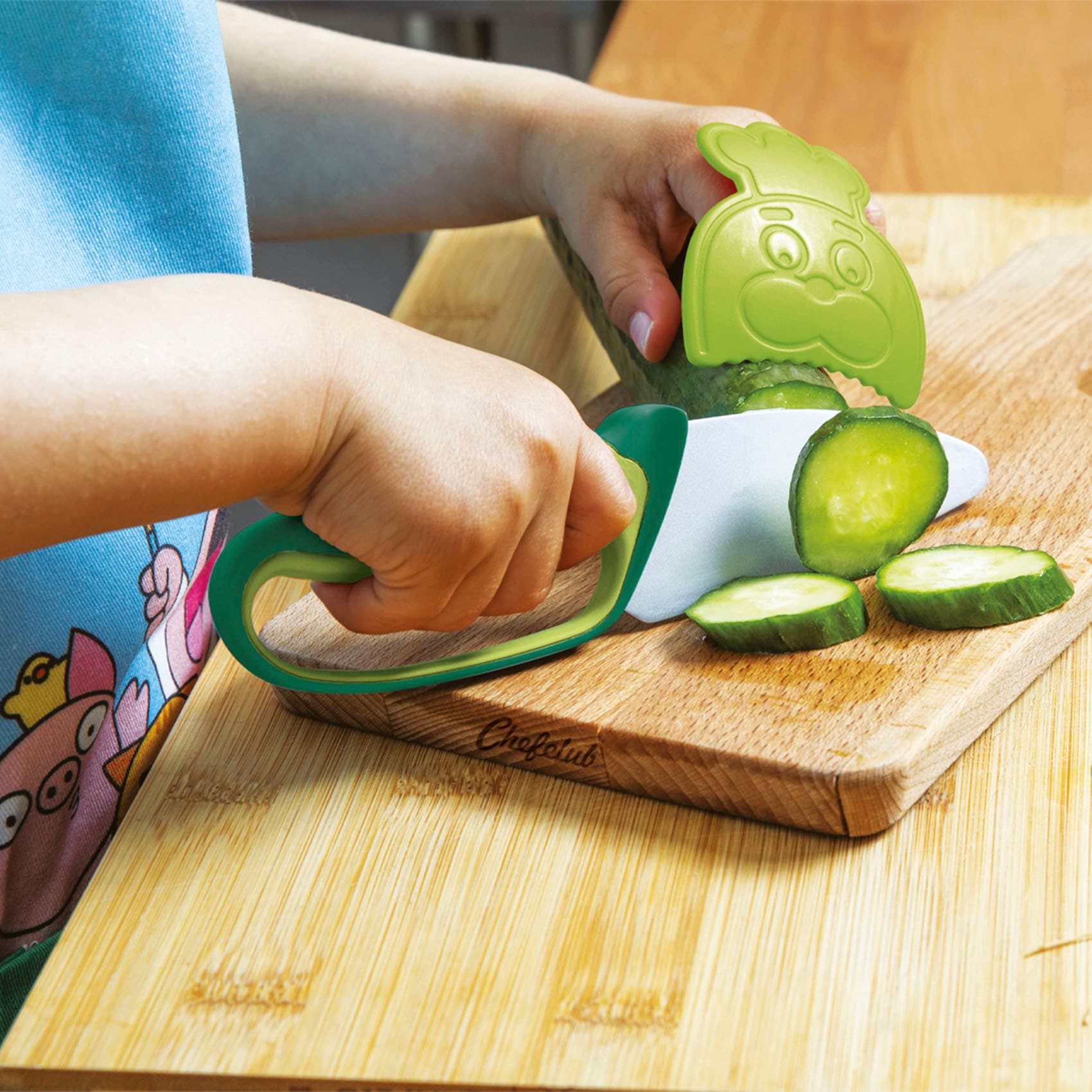 Chefclub Kinderkochmesser »Messer für Kinder, grün«, (Set, 3 tlg.)