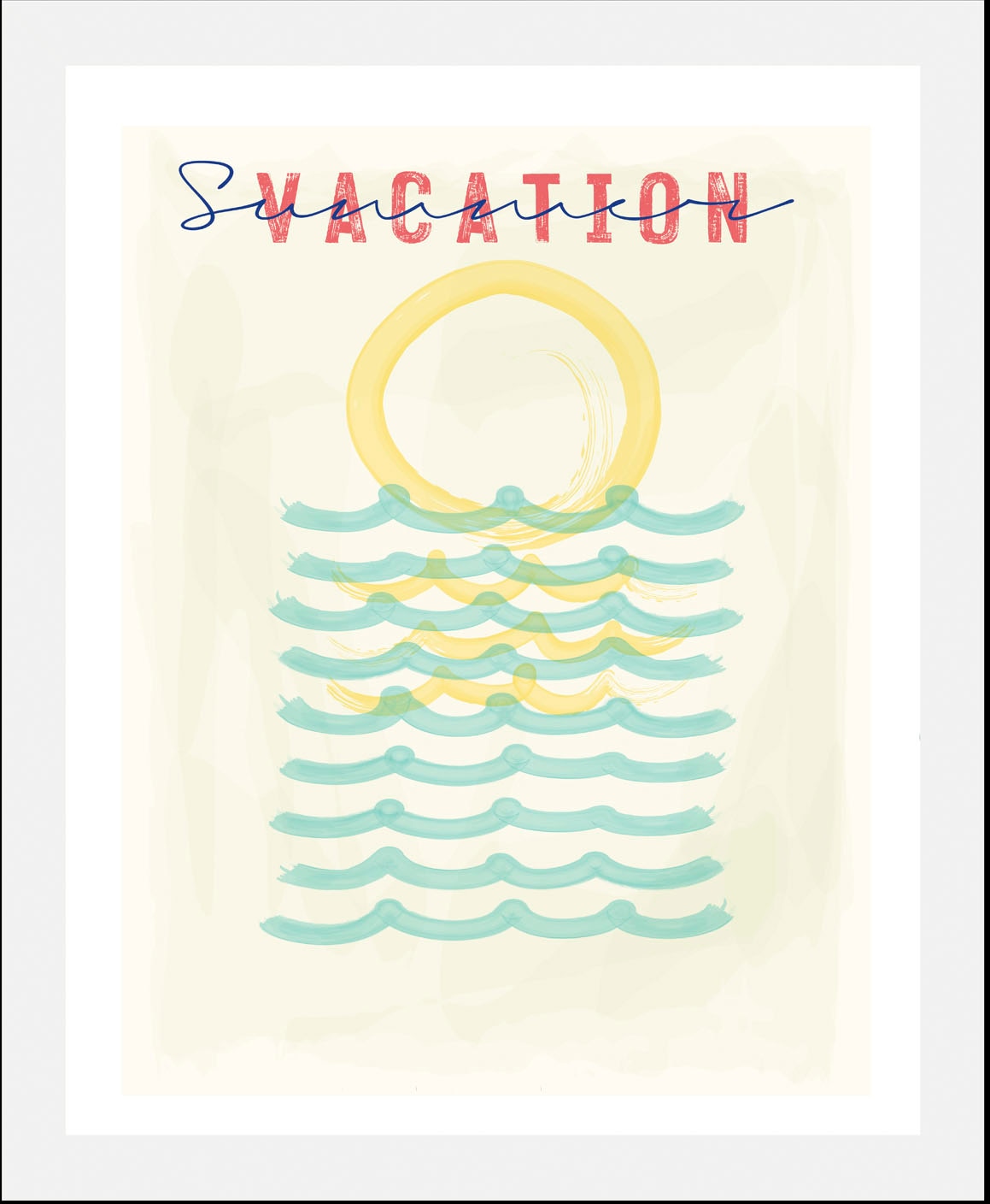 queence Bild »Vacation« Meer | Meer Bilder | Motivationsbilder | Schriftzug | Schriftzüge | Sprüche & Texte 1 Stk. tlg. gerahmt