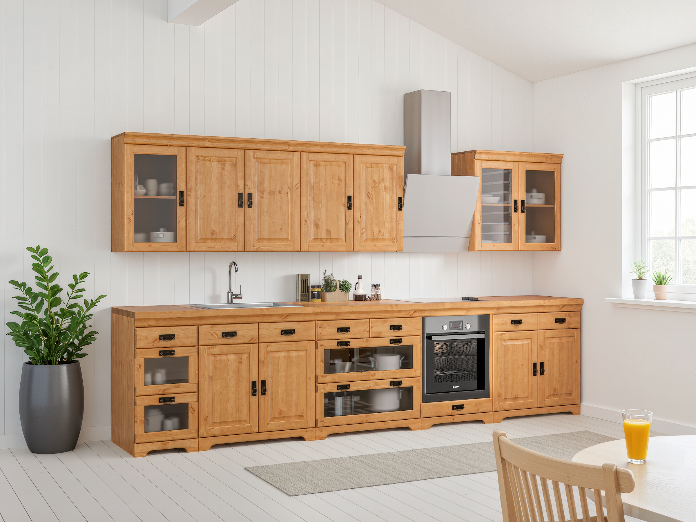 Home affaire Spülenschrank »Rügen« Breite 80 cm, Kiefer massiv, mit 2 Türen