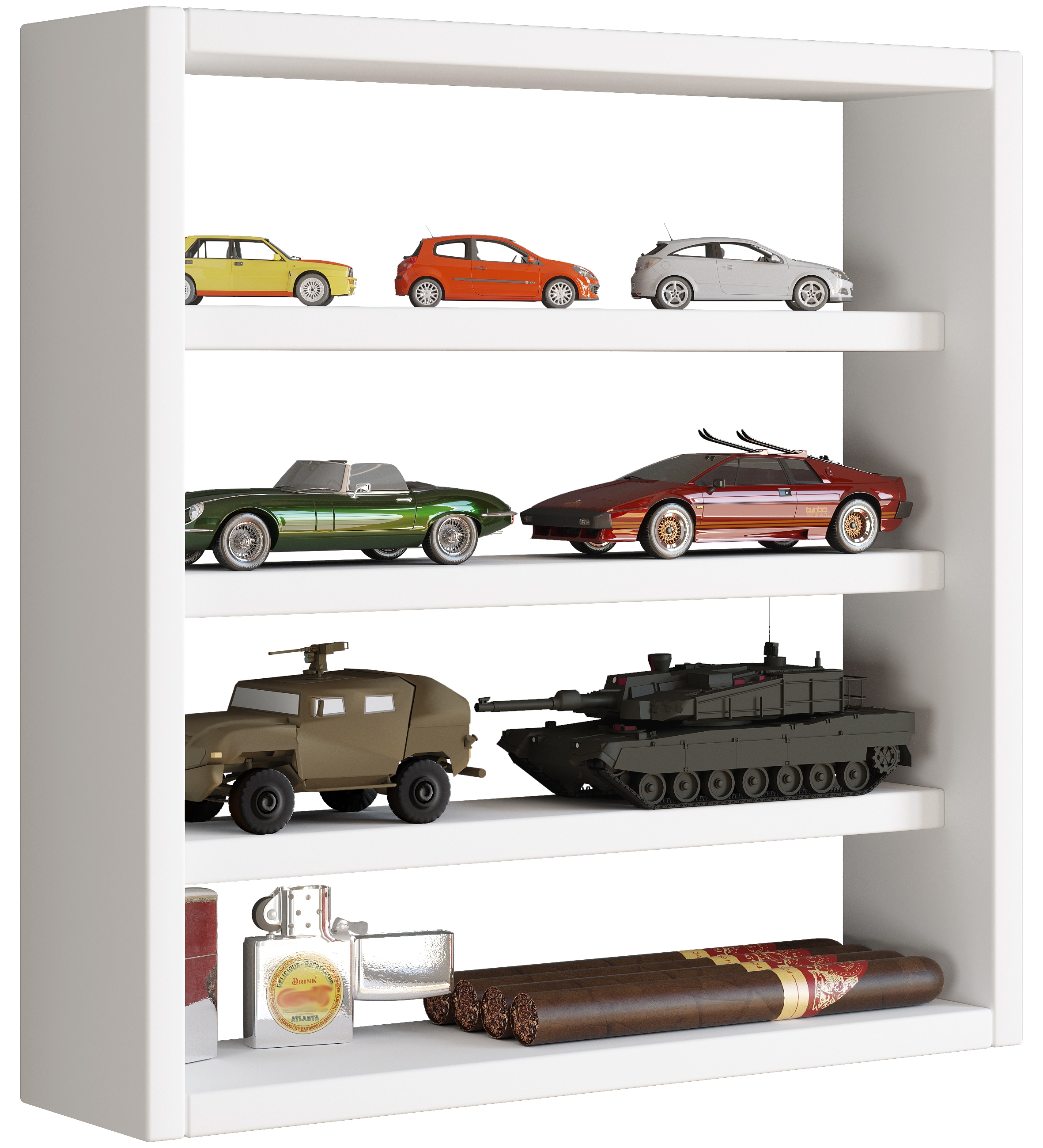 VCM Wandregal »Holz Wandregal Wandvitrine Regal Deko Osado S«