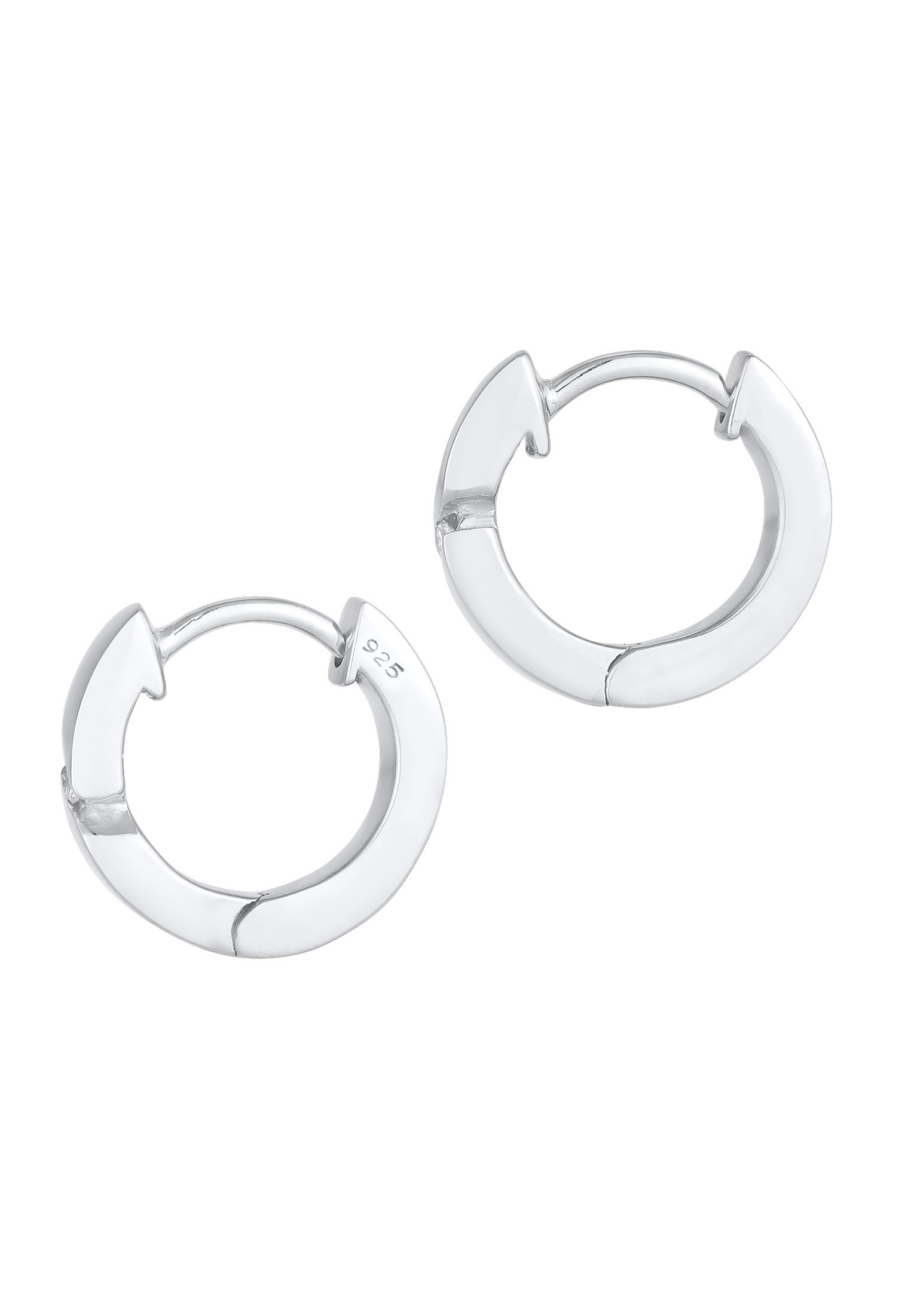 Elli DIAMONDS Paar Creolen »Ohrringe Creolen Basic Diamant (0.03 ct.) 925 Silber«
