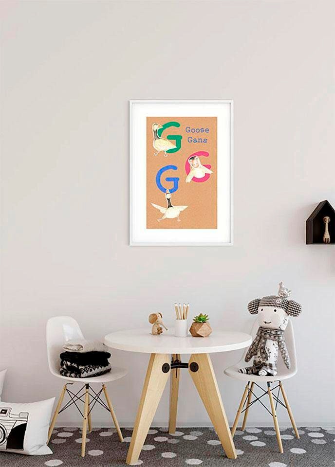 Komar Bild »ABC Animal G«, Buchstaben, (1 St.), Wandbild zur Dekoration - ohne Rahmen