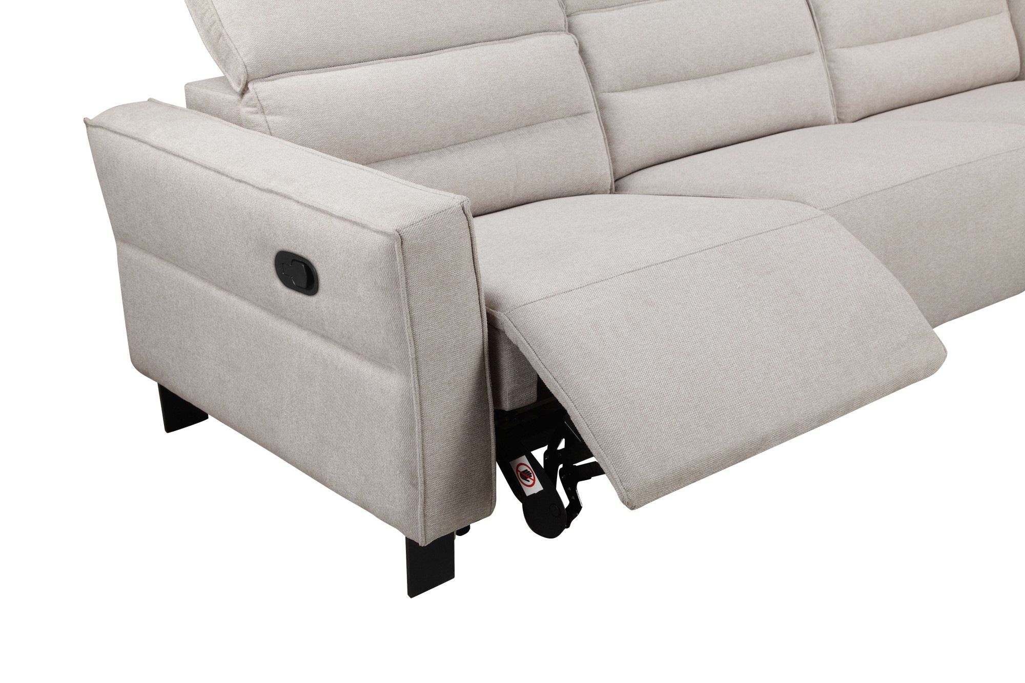 Places of Style Ecksofa »Carpari, L-Form, 263 cm, manuelle o. elektrische Relaxfunktion,«, USB A/C und Kopfteilverstellung