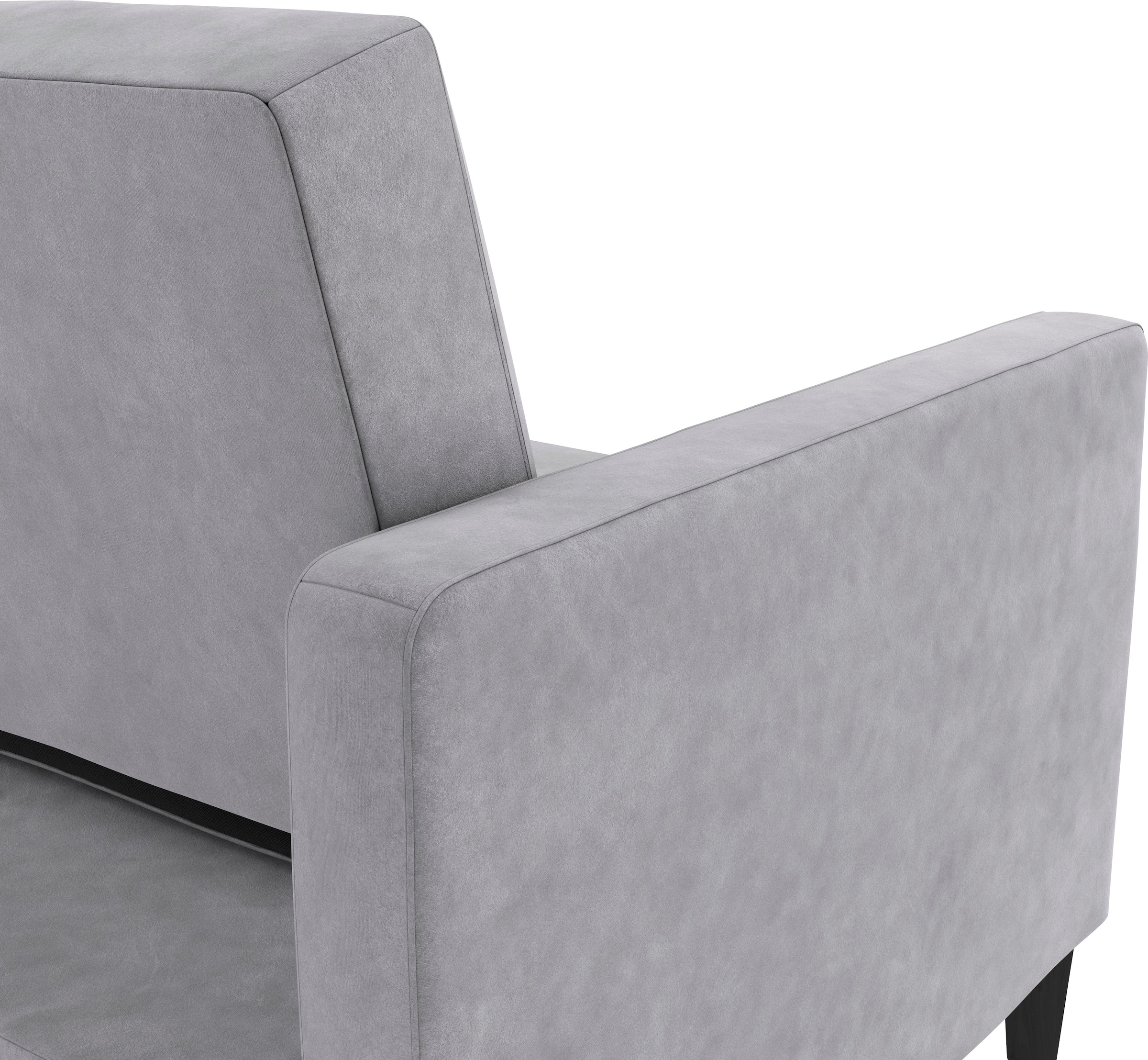 Dorel Home Ecksofa mit Schlafffunktion, Recamiere mit Stauraum beidseitig montierbar, Rückenlehne 2-teilig und 3-fach verstellbar