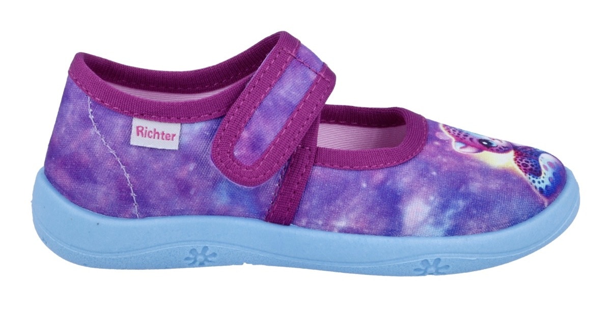 Richter Hausschuh »Mia«  Kindergartenschuh, Klettschuh mit WMS, Größeschablone zum Download