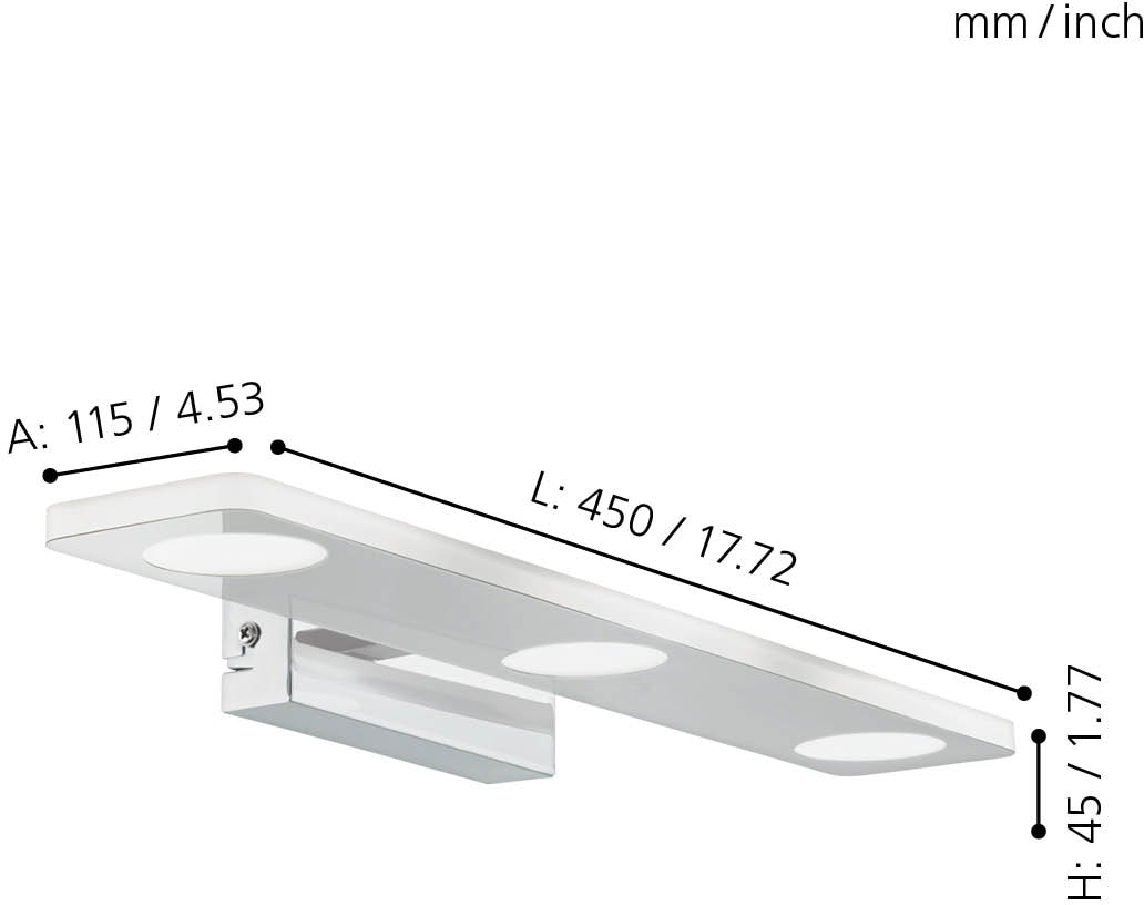 EGLO Wandleuchte »CABUS«, 3 flammig, Leuchtmittel LED-Board | LED fest integriert
