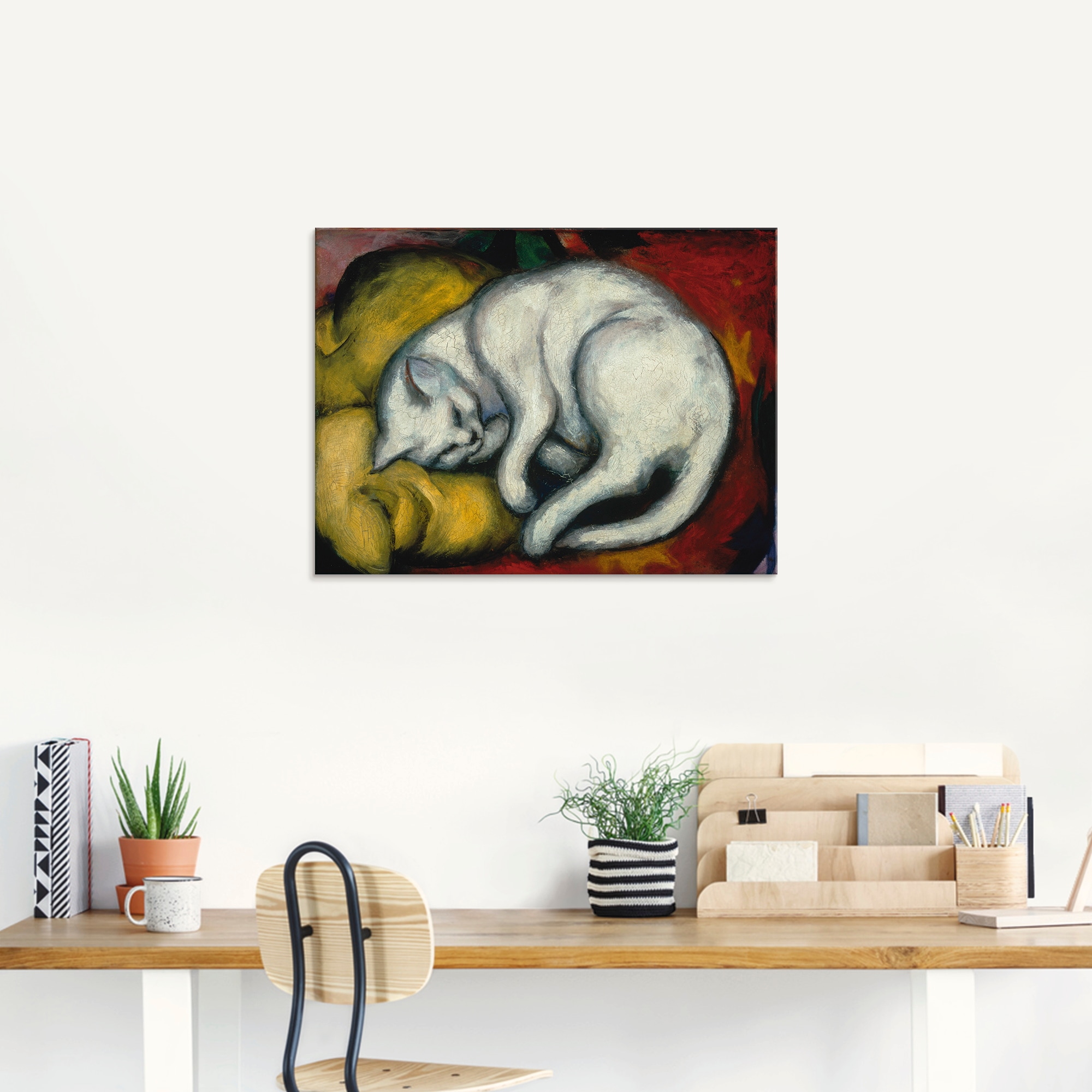 Artland Glasbild »Die weisse Katze. 1912« Haustiere 1 Stk. tlg. in verschiedenen Größen