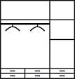 priess Kleiderschrank »Schrank Garderobe Wäscheschrank Barcelona in 5 Breiten«, viel Stauraum, geräumige Schubkästen, mit Spiegel, MADE IN GERMANY