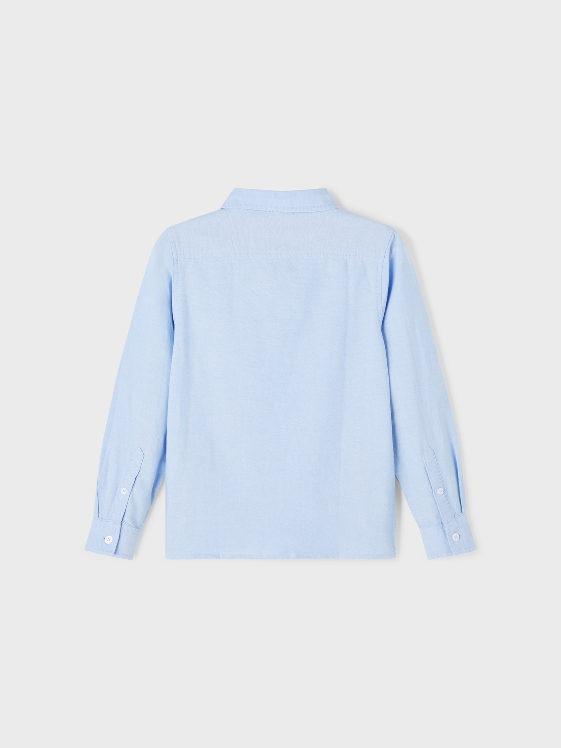 Name It Langarmhemd »NKMNEWSA für Jungen mit Knopfleiste und Baumwollkomfort«, unifarben, casual, regular fit, Baumwolle, Hemdkragen