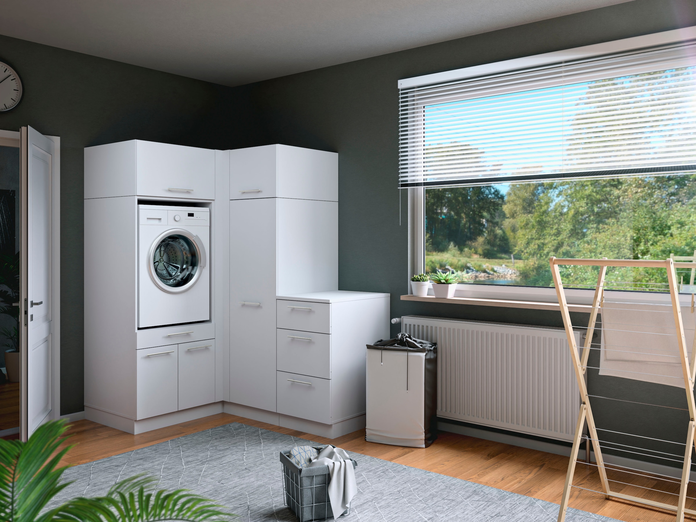 Laundreezy Mehrzweckschrank-Set »Laundreezy, 5-tlg. Mehrzweckschrank-Set B/H/T 150/200/68 cm« 5 Stk. tlg.
