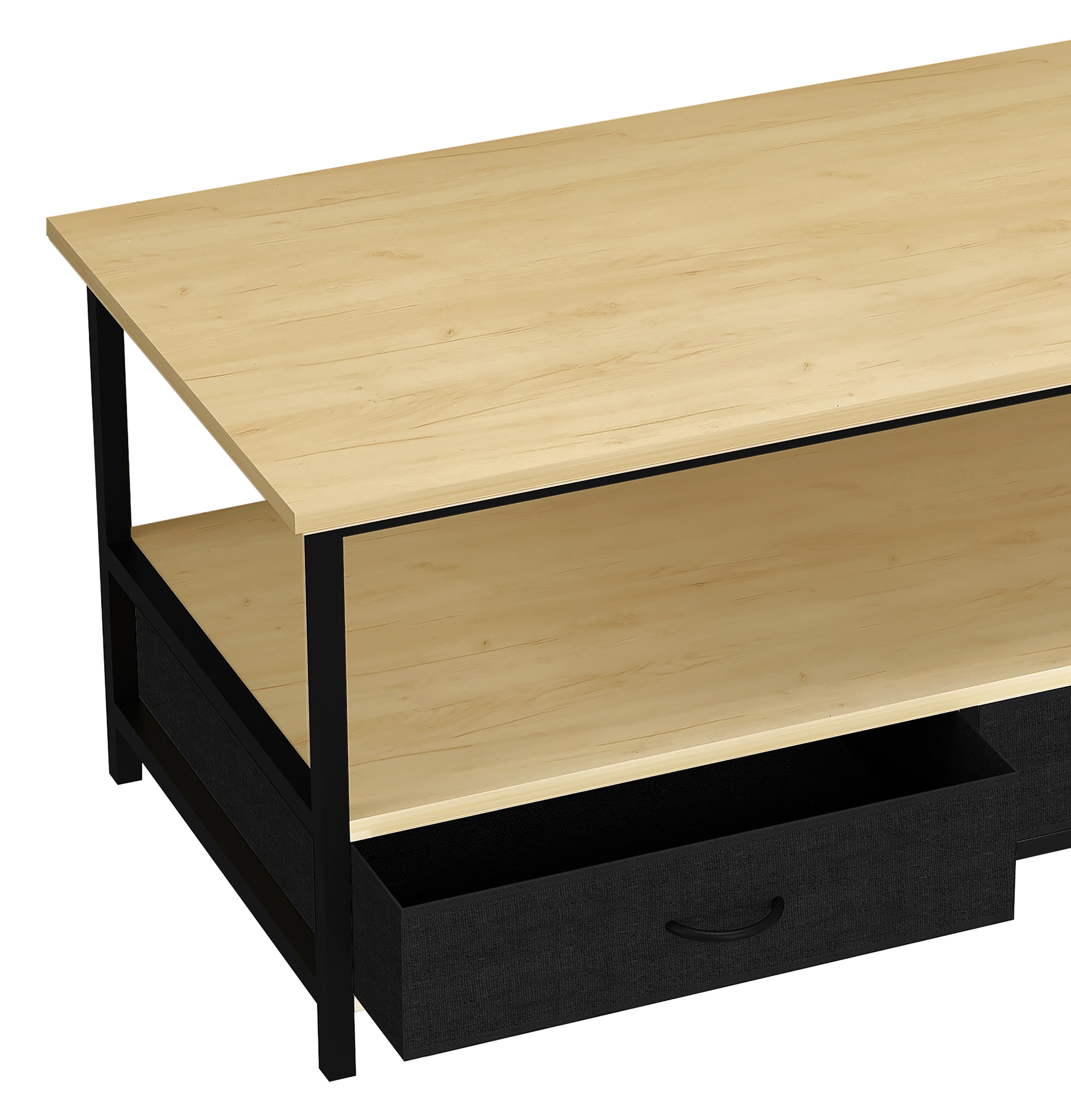 VCM Beistelltisch »Metall Holz Schublade Sofatisch Couchtisch Flonila«
